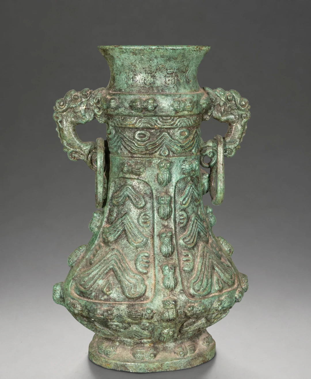 Archaizing tibor with zoomorphic handles – China