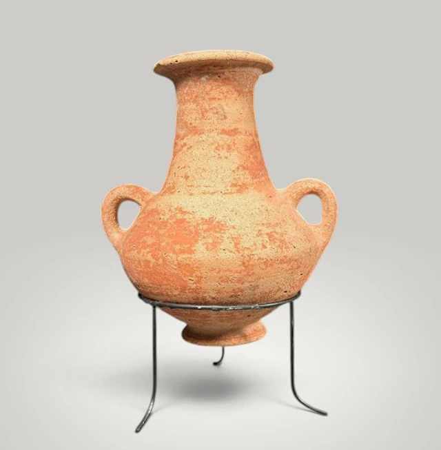 Wine amphora with painted decoration, biblical period of Moses, Canaanite