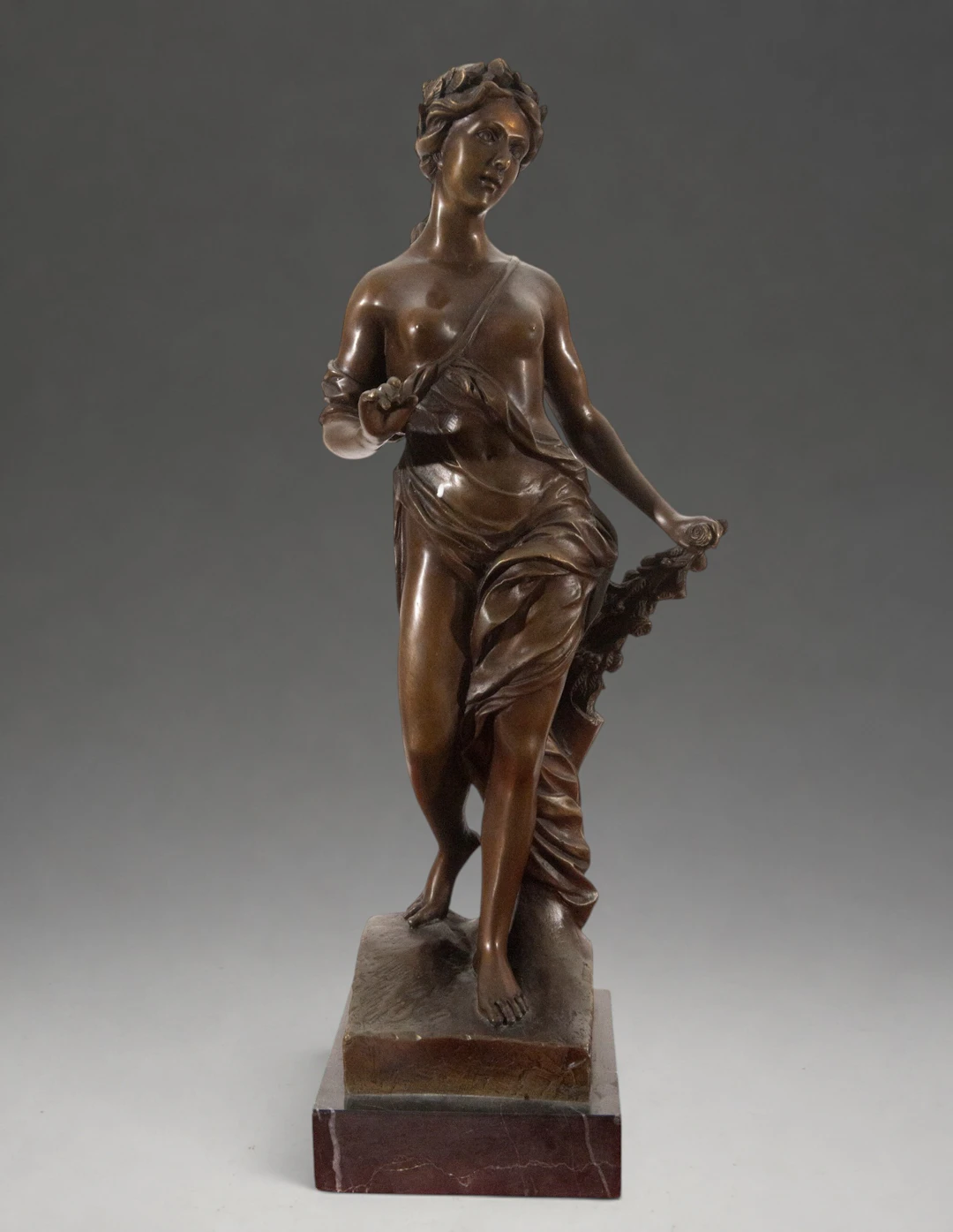 Classical female figure with draping – 19th century