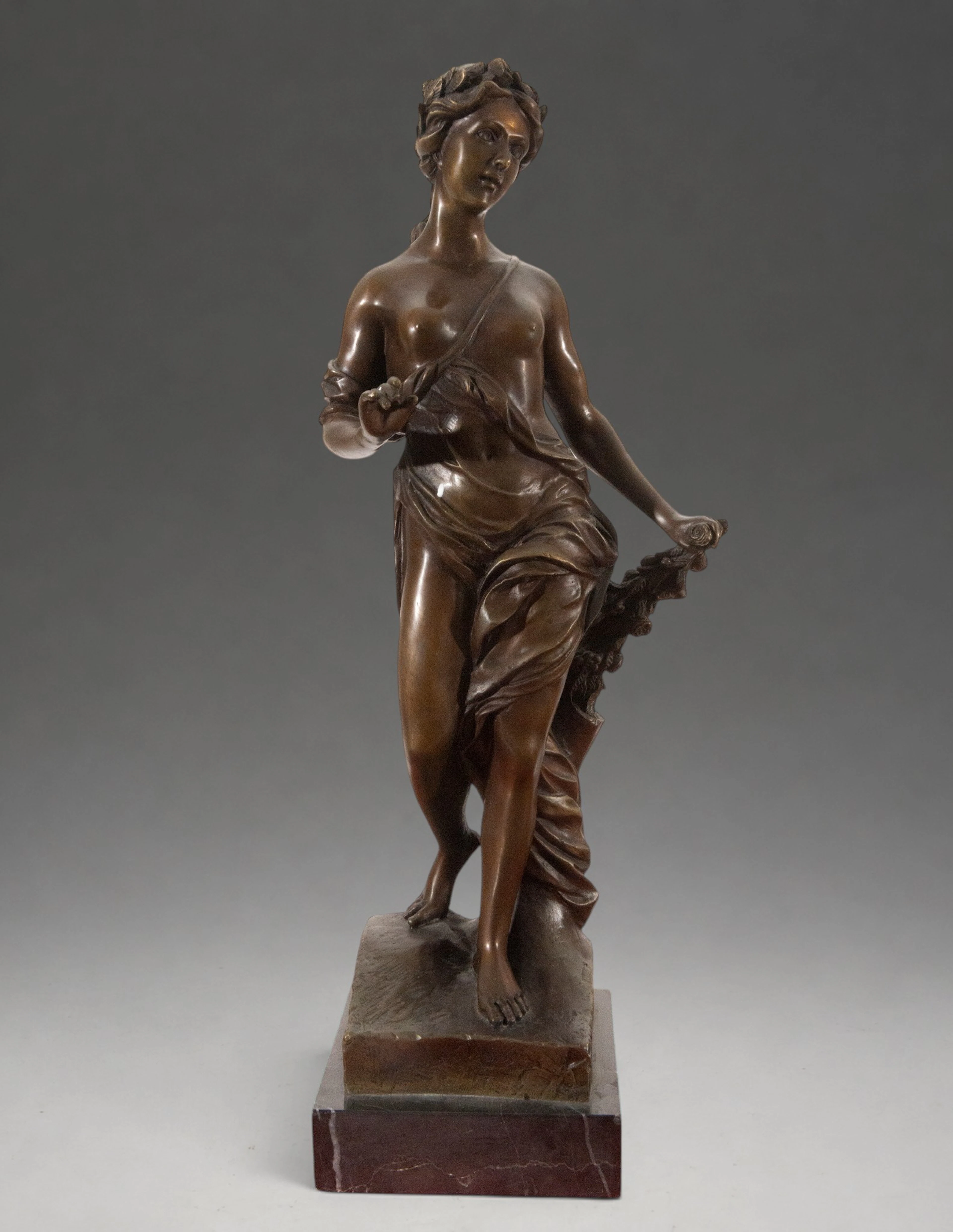 Classical female figure with draping – 19th century