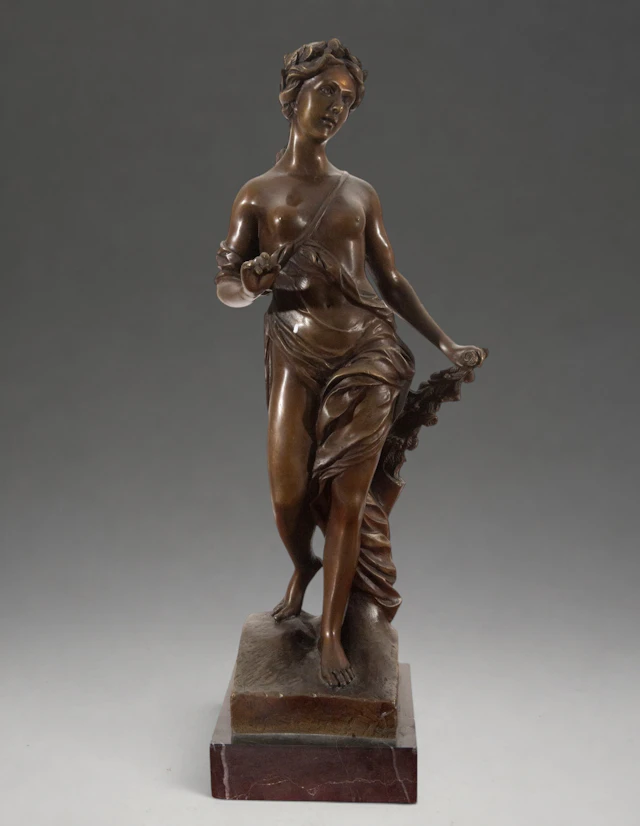 Classical female figure with draping – 19th century