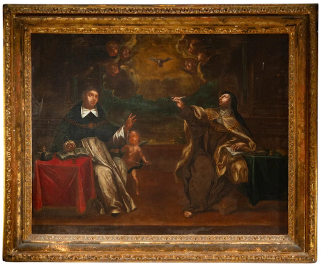 Italian Baroque School - Saint Teresa of Jesus and Saint John of the