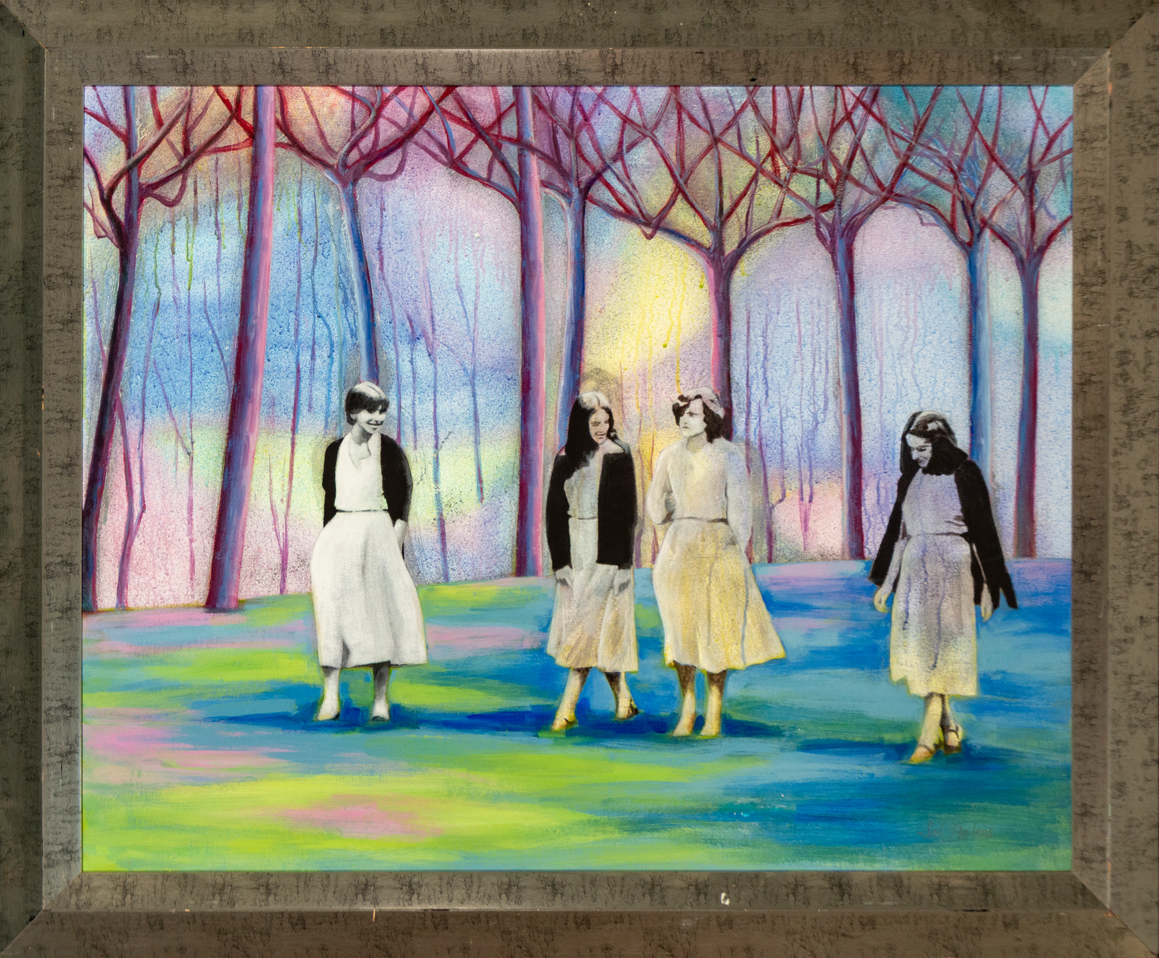 Four Women in a Forest – Sol Mateo – Bolivian School – late 20th century