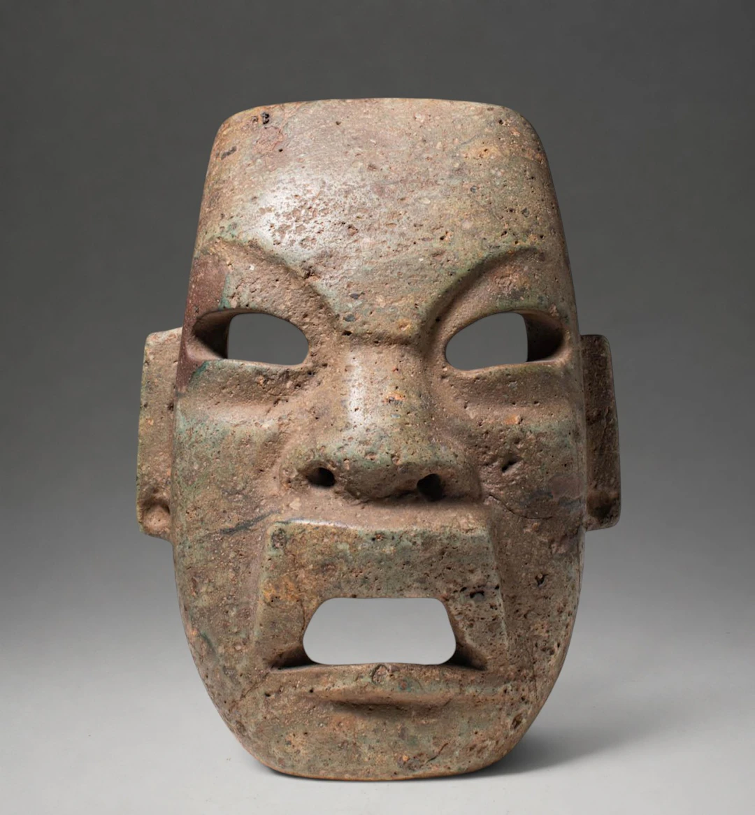 Ceremonial mask of a man-jaguar (were-jaguar), Olmec culture, Mexico