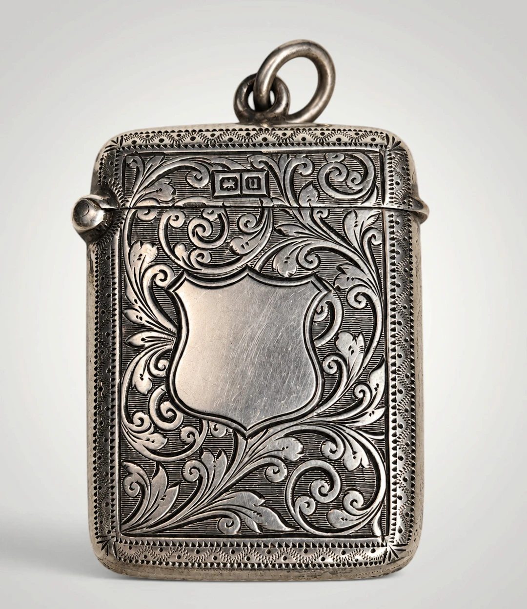 BIRMINGHAM SILVER PILL BOX, 19TH C
