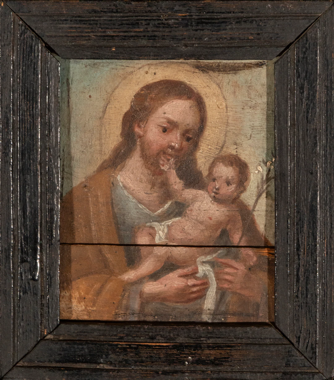 Saint Joseph with the Child Jesus – Spanish School – 18th century