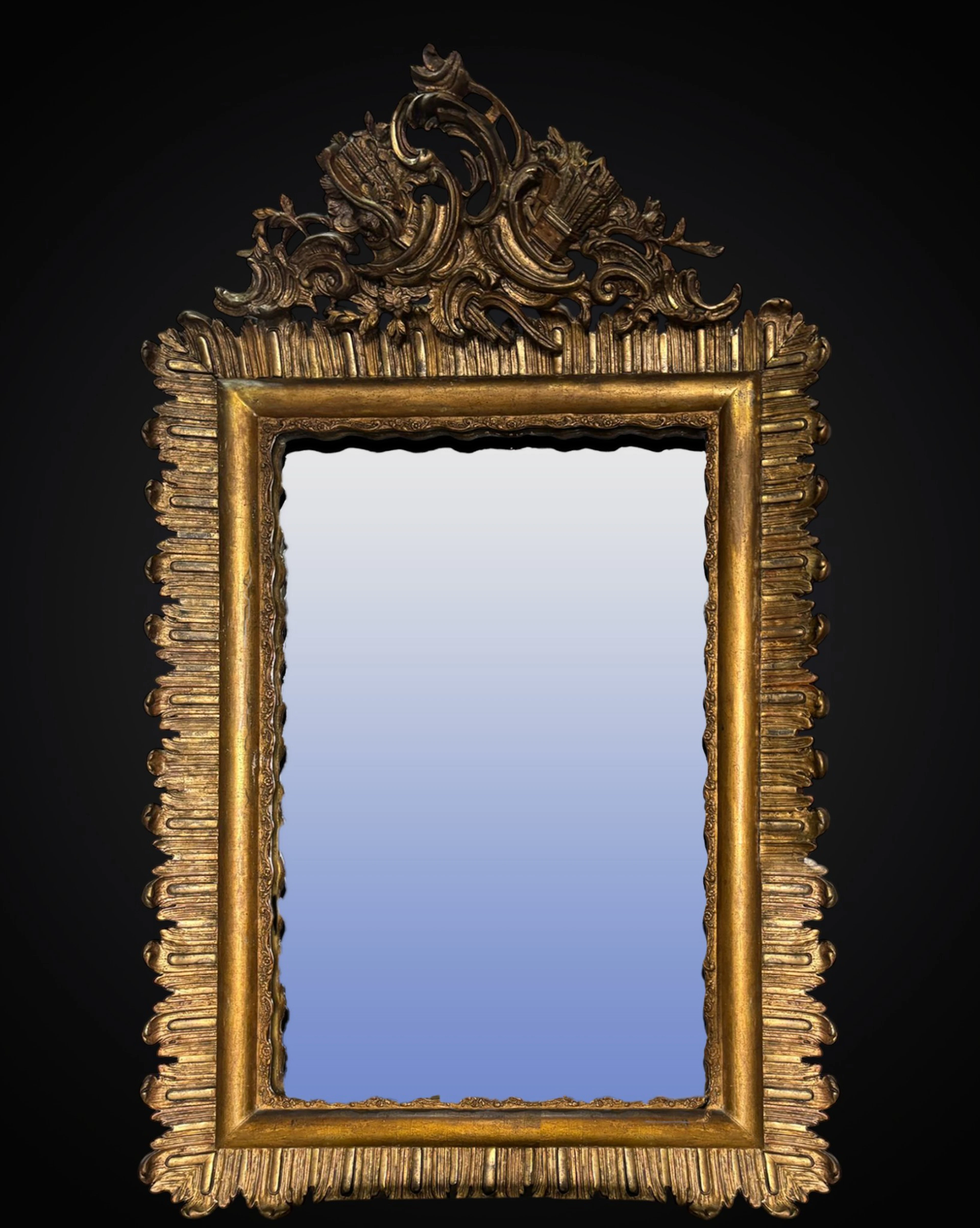 Important George III Regency mirror in gilt wood, 18th century