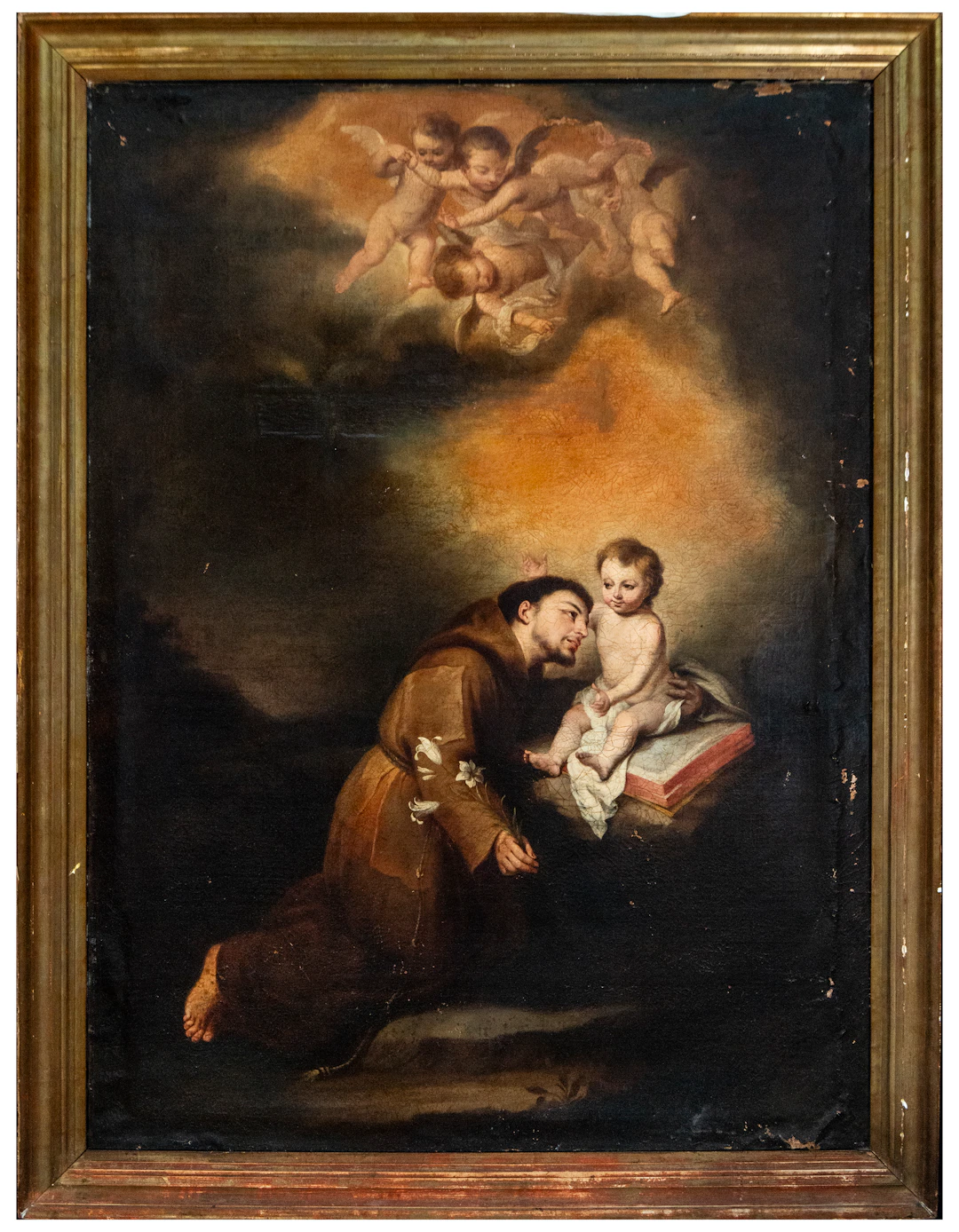 Saint Anthony of Padua with the Child Jesus – Spanish School – 17th century