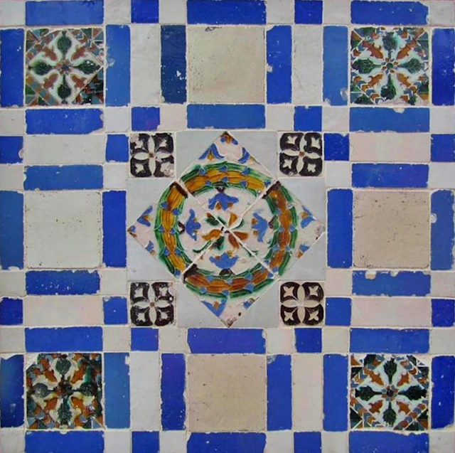 Important and rare 16th century Moorish geometric/floral composition