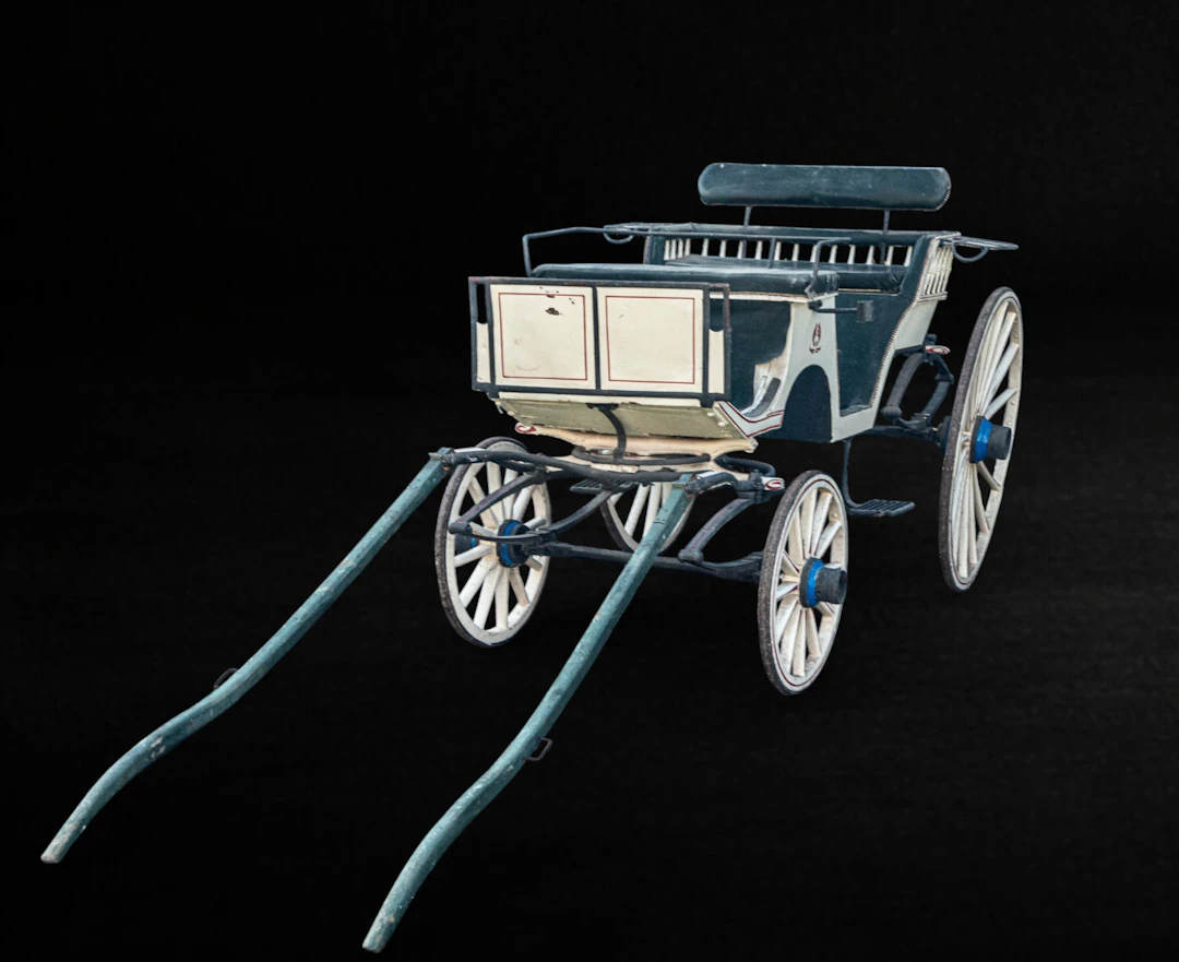 19th Century Garden-style carriage with latticework, for four adults