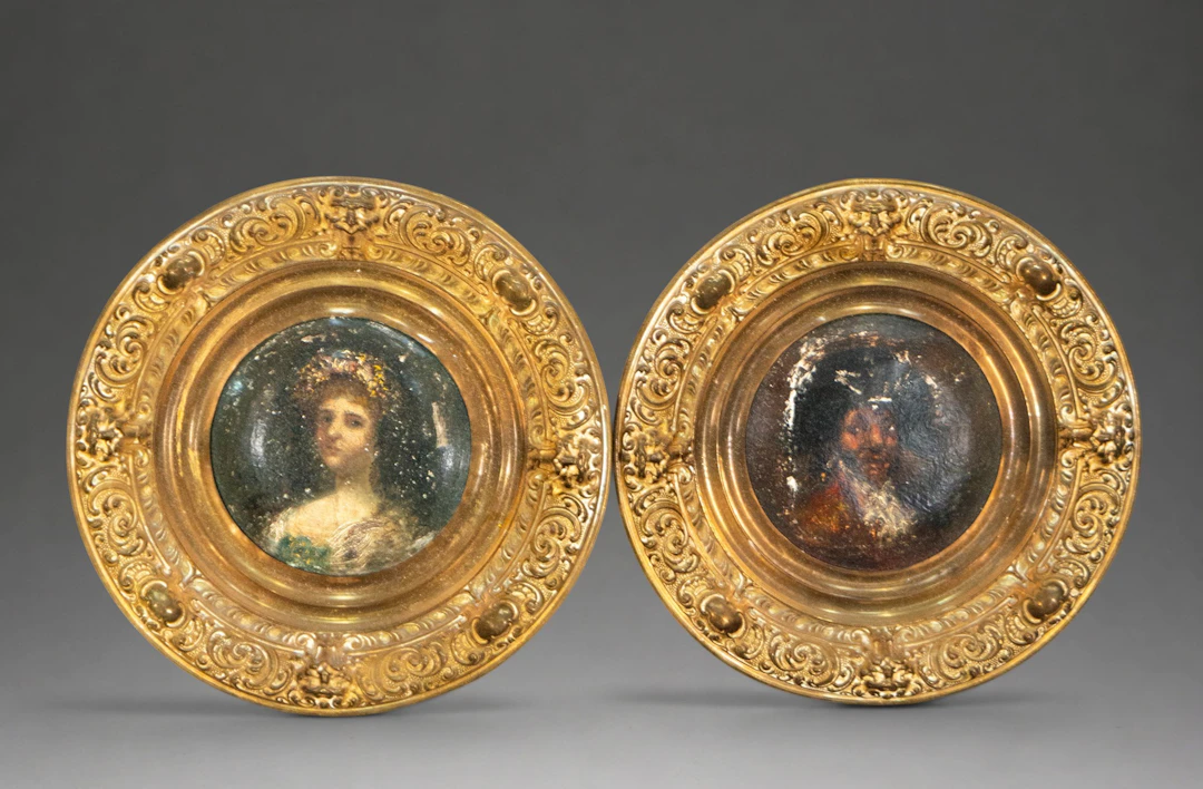 Pair of portraits, Attributed to Eugenio Lucas Velázquez – Spanish School