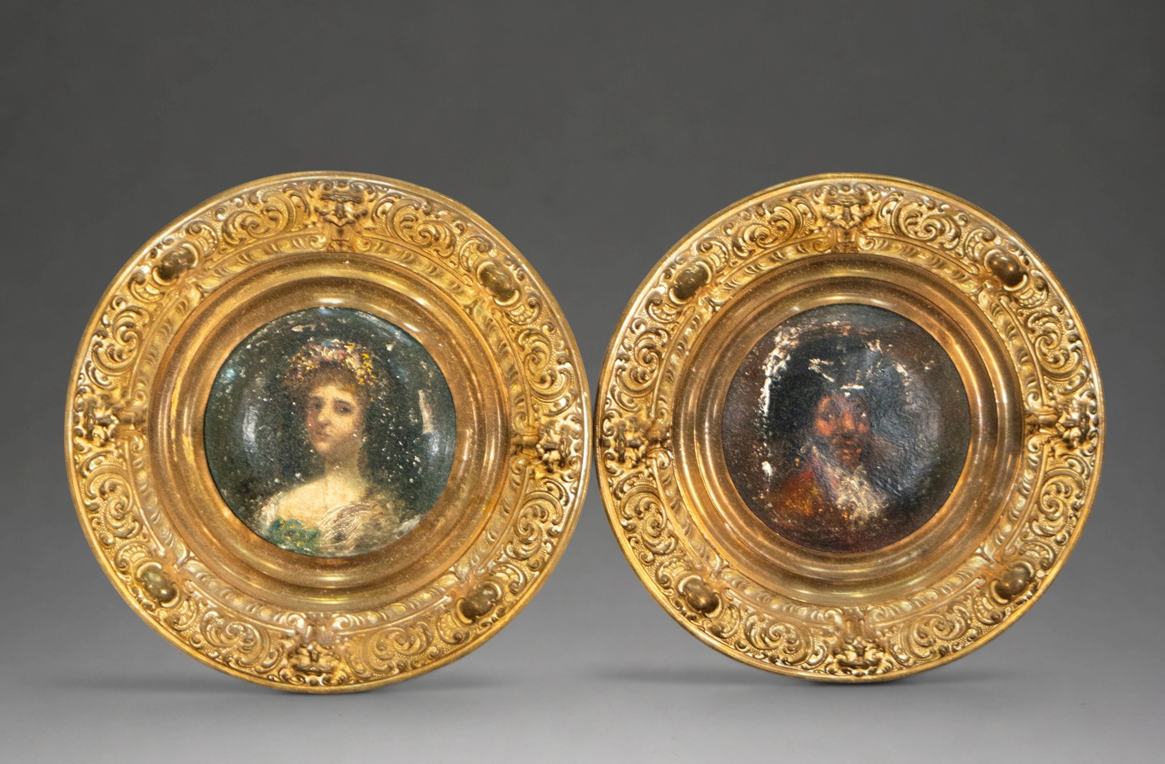 Pair of portraits, Attributed to Eugenio Lucas Velázquez – Spanish School