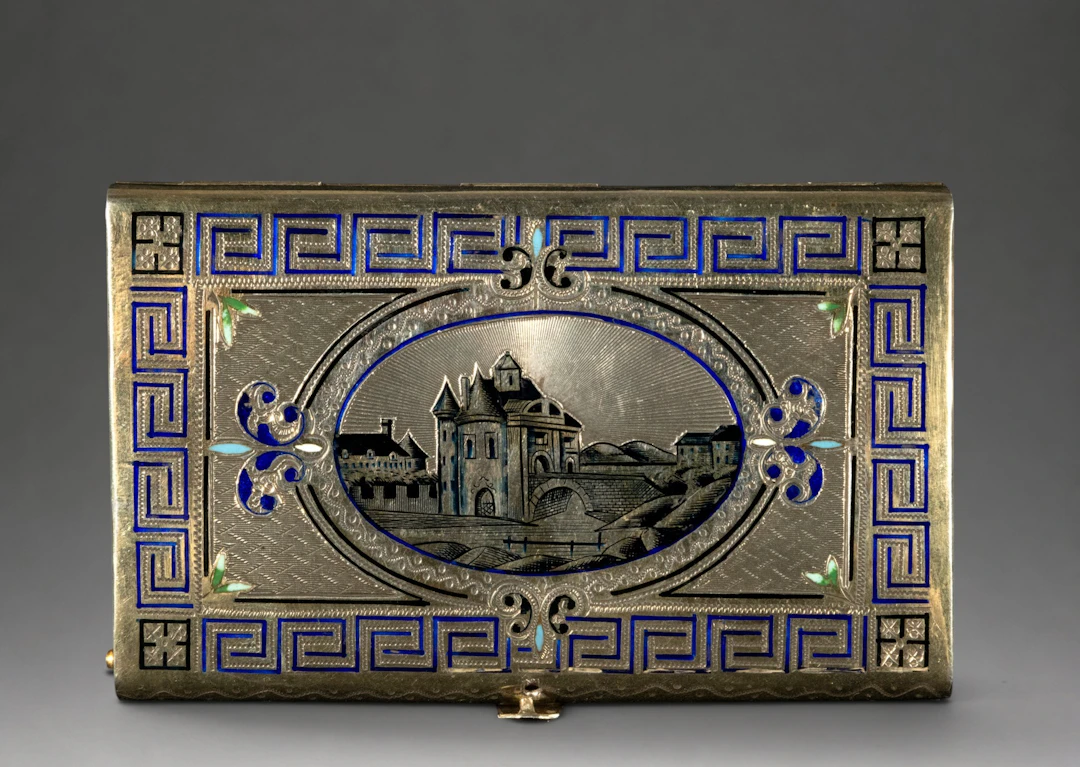 Beautiful 19th-century Russian silver and enamel dance card