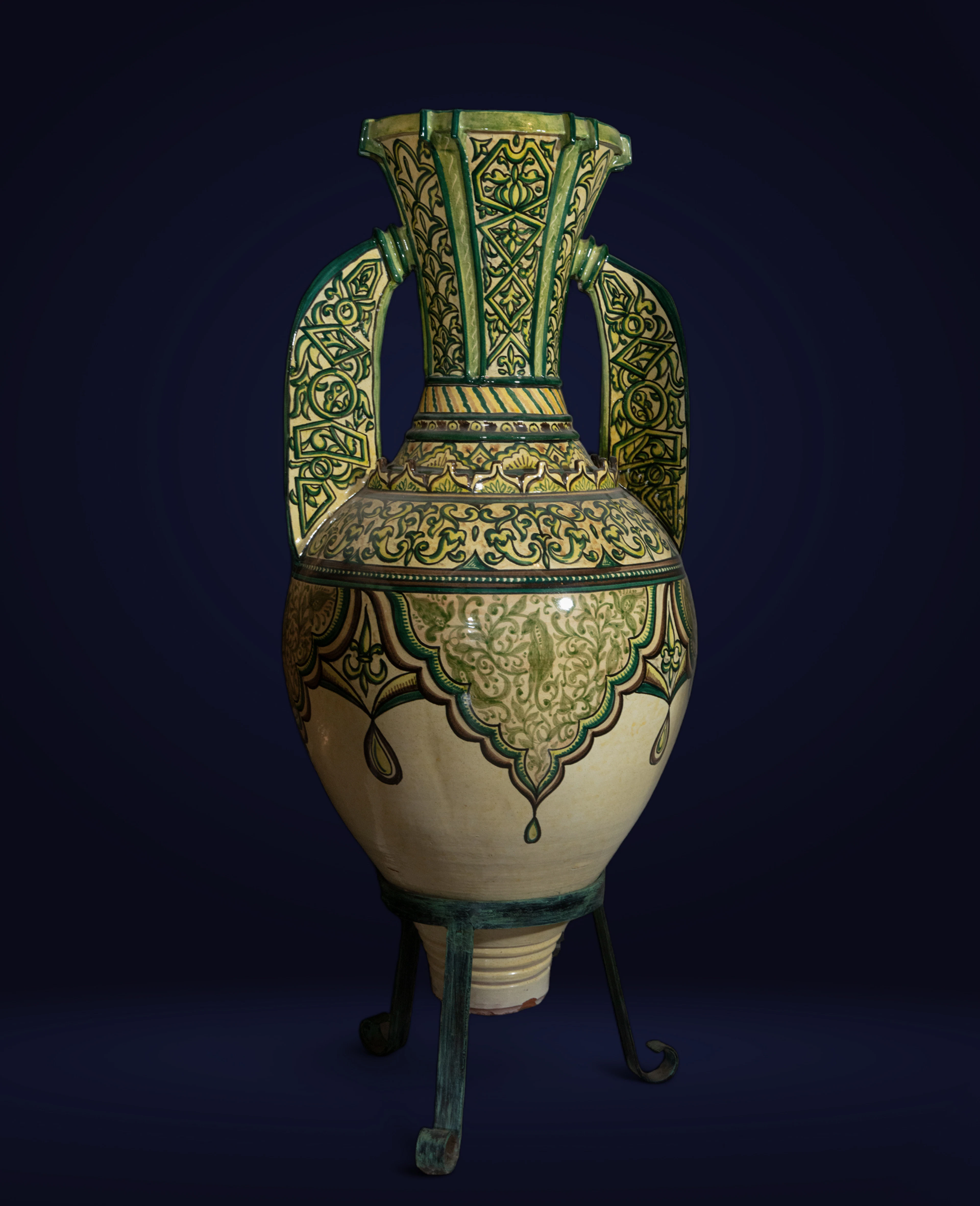 Large Glazed Ceramic Vase from Triana called "The Alhambra"