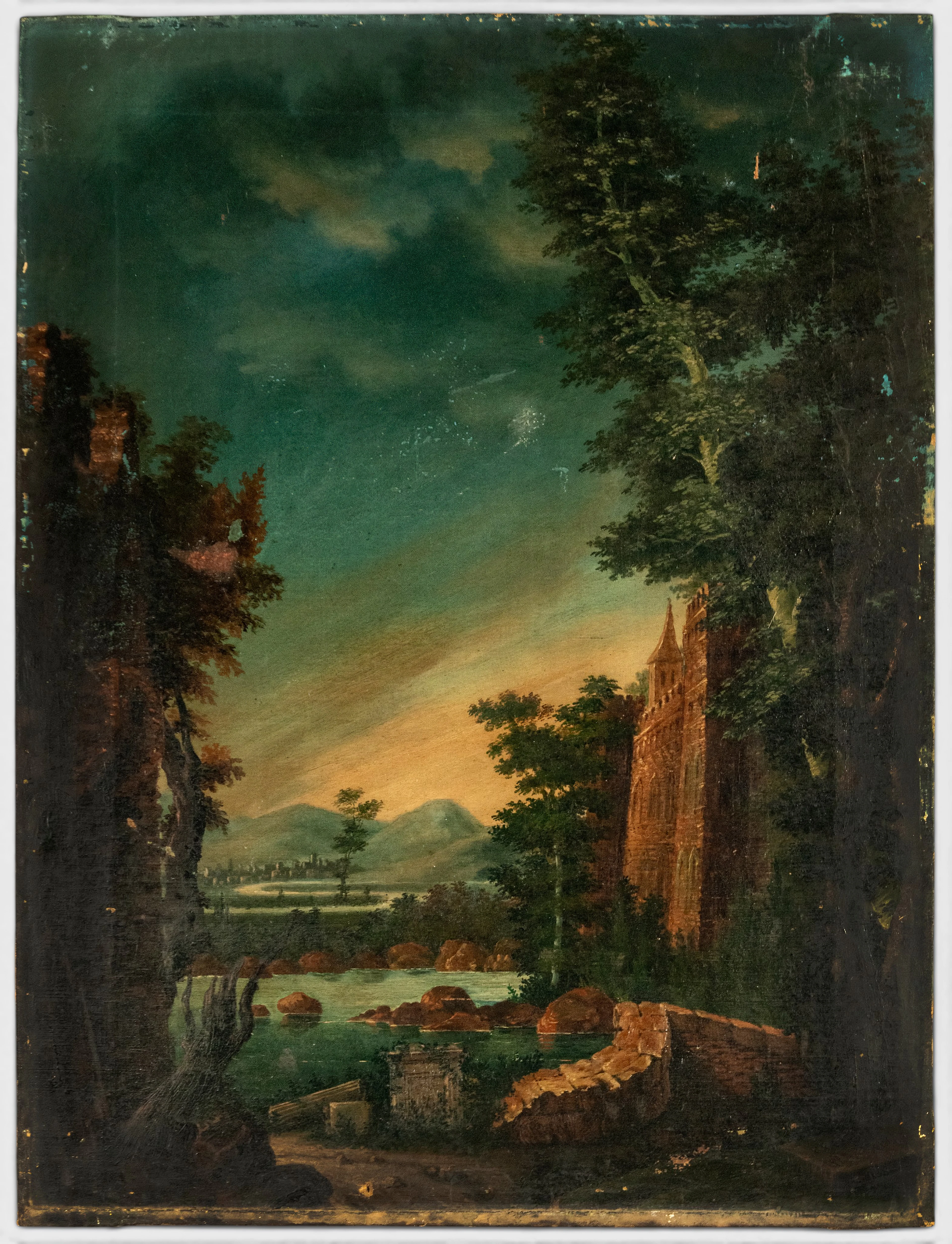Italianate Landscape with Ruin - 18th Century