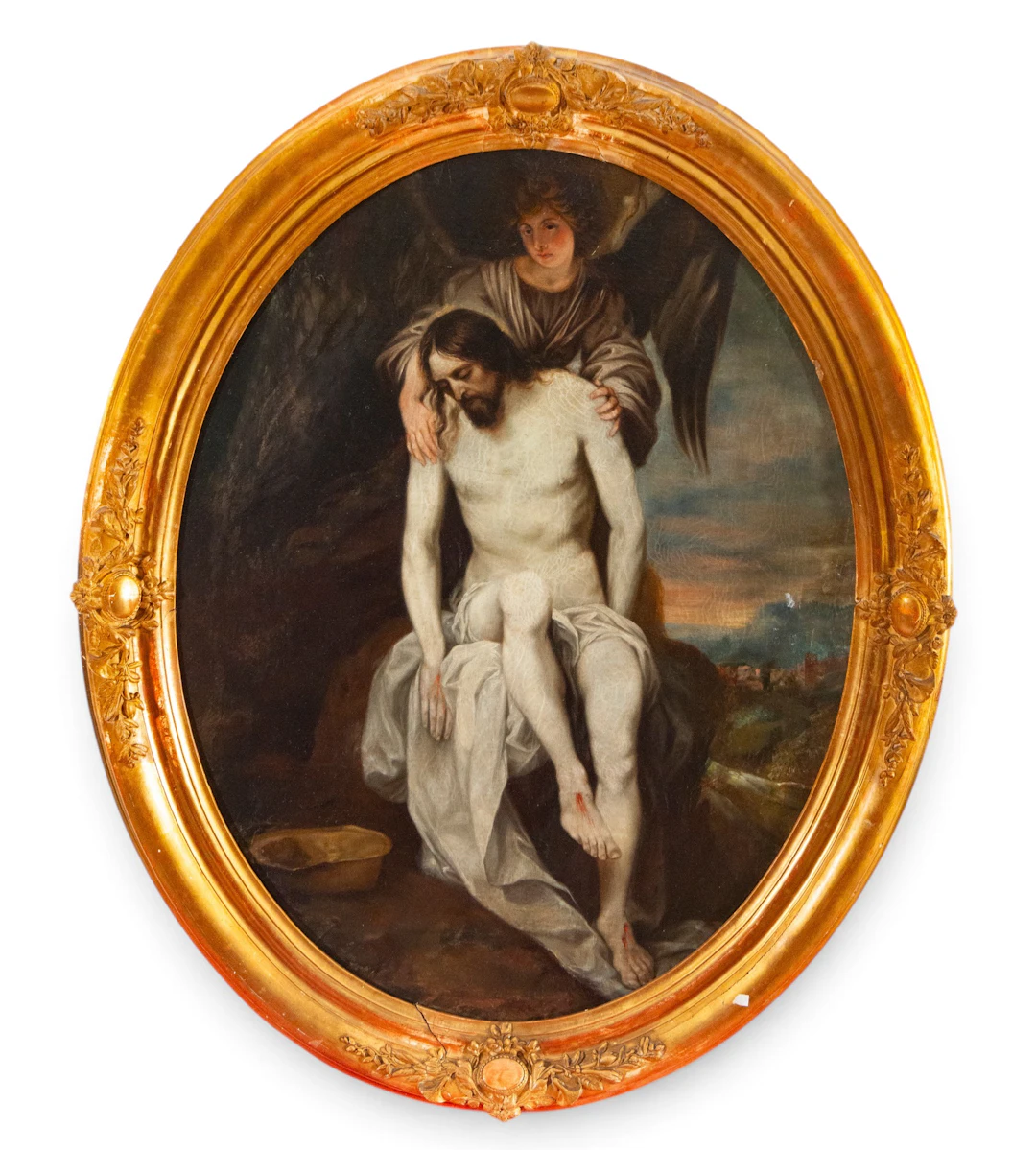 Christ supported by an angel – Spanish School after Cano, Alonso – 19th century