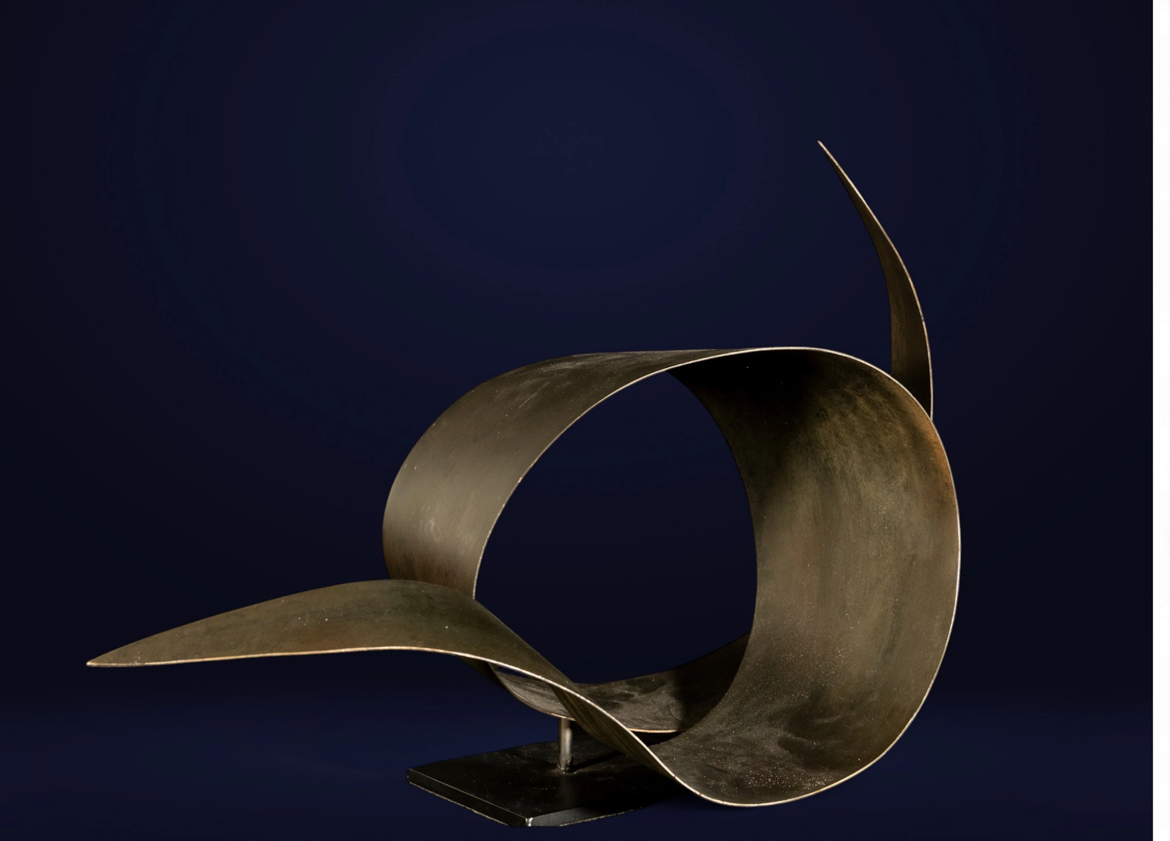 Large Iron and Bronze Sculpture "CURTIS JERE" original from the 70s
