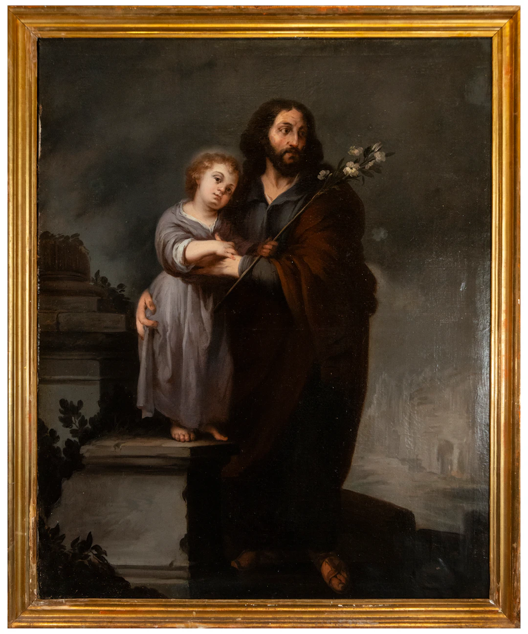 Saint Joseph with the Child Jesus – Spanish School of Rodríguez de