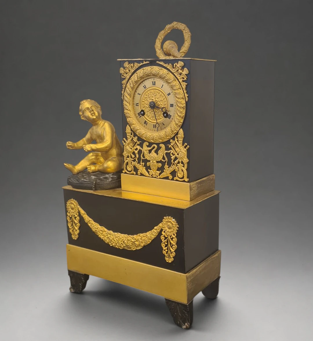 French mantel clock from the First Empire period, ca. 1800-1815