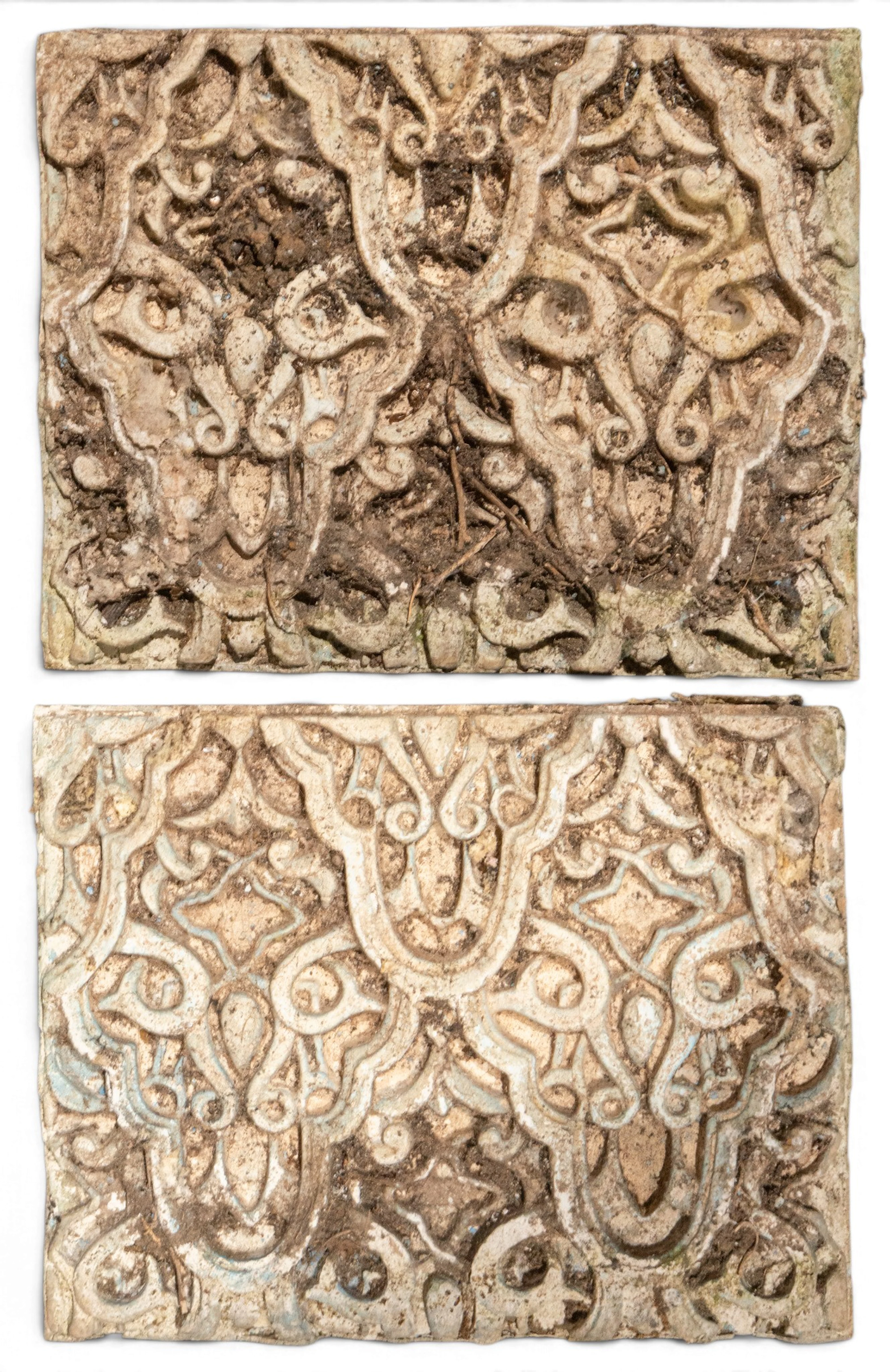 Pair of Nasrid-Hispanic-Muslim style plasterwork, 19th-20th centuries