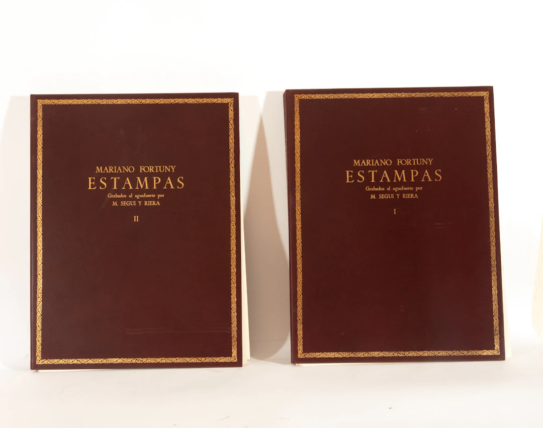 Pair of Fortuny Engravings by Seguí, volumes I and II