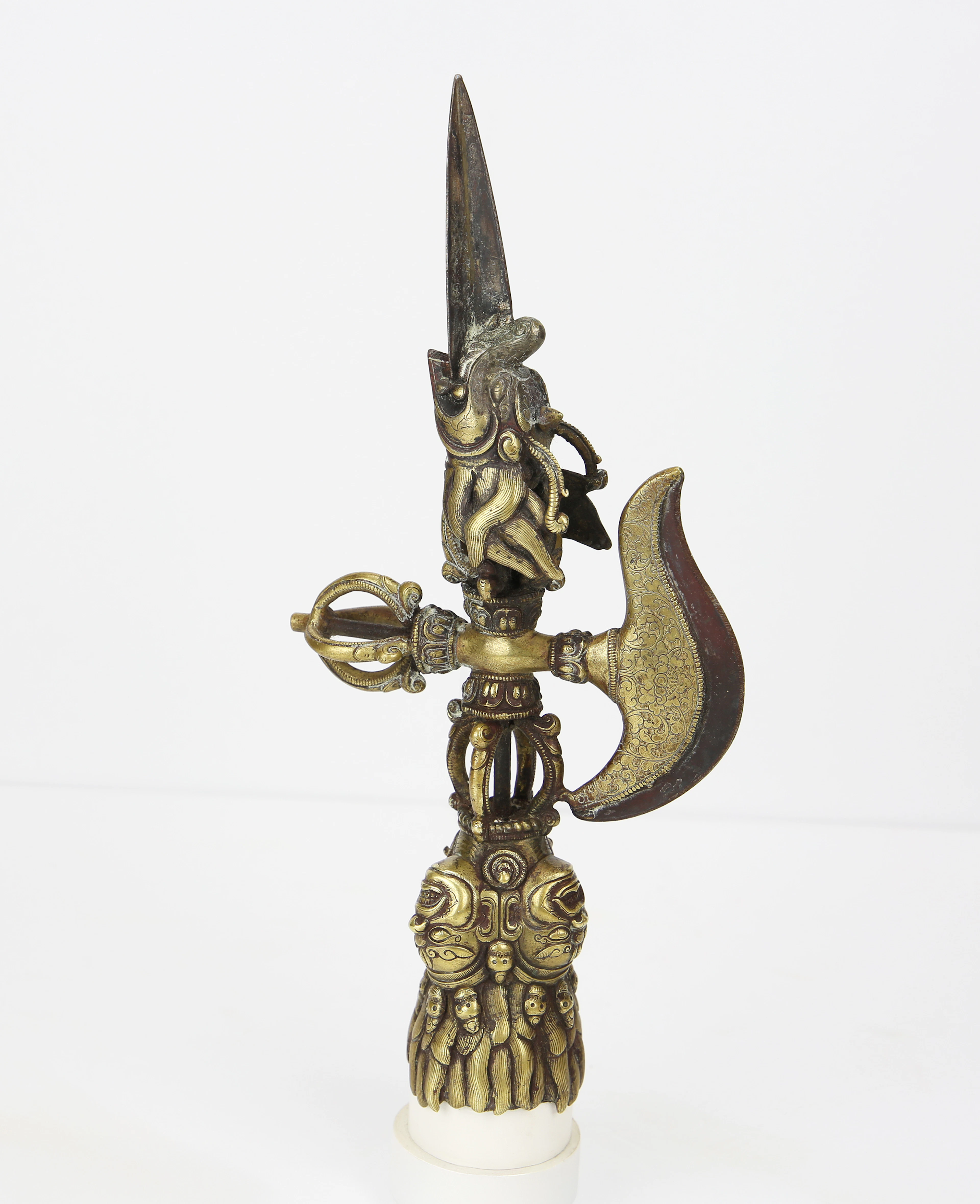 Ritual dagger "Phurba-Kartika", Bronze and iron. Tibet, early 20th century