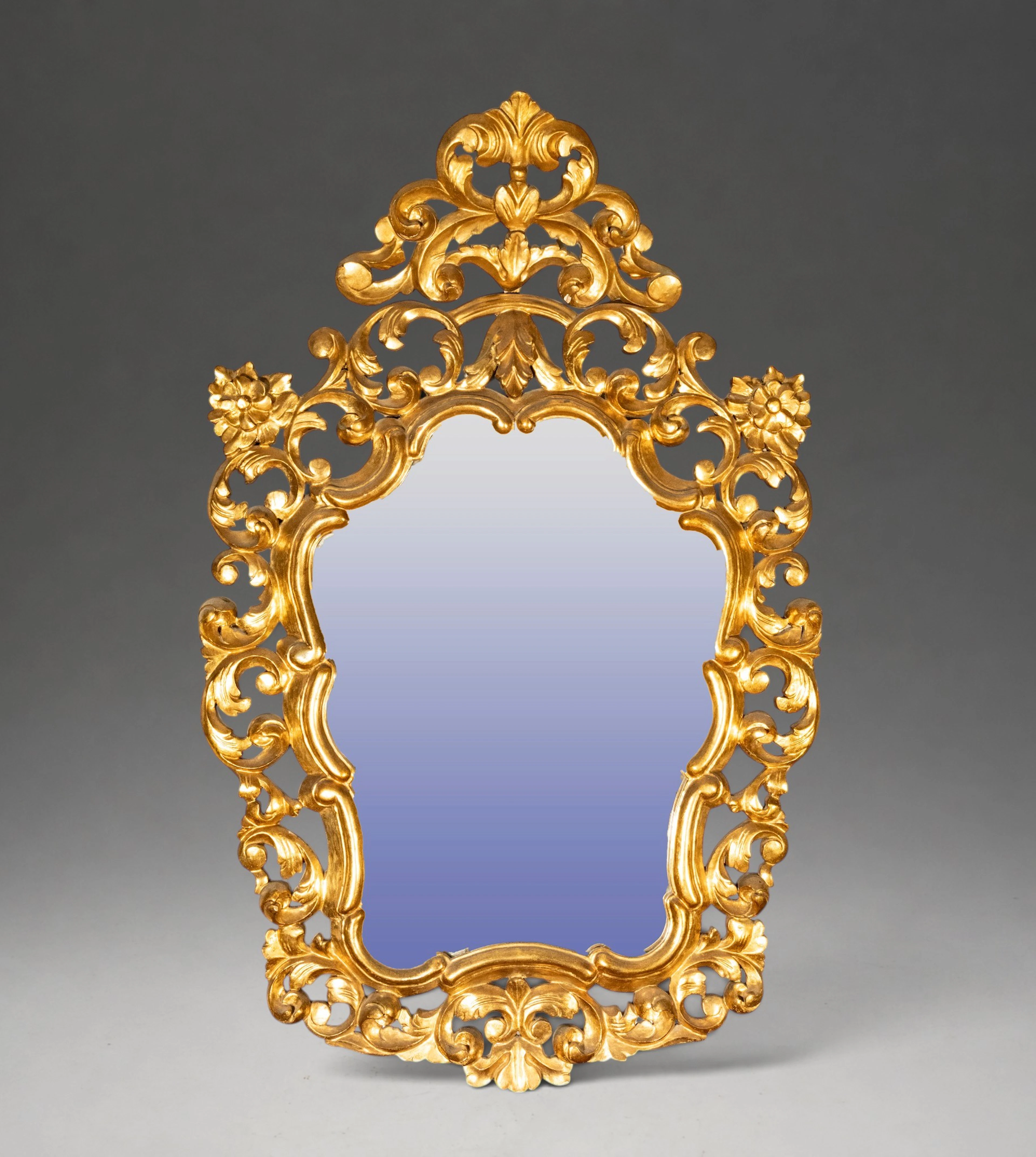 LARGE ITALIAN CORNUCOPIA MIRROR FROM THE 19TH CENTURY