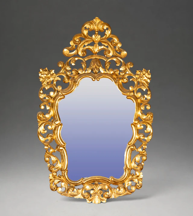 LARGE ITALIAN CORNUCOPIA MIRROR FROM THE 19TH CENTURY