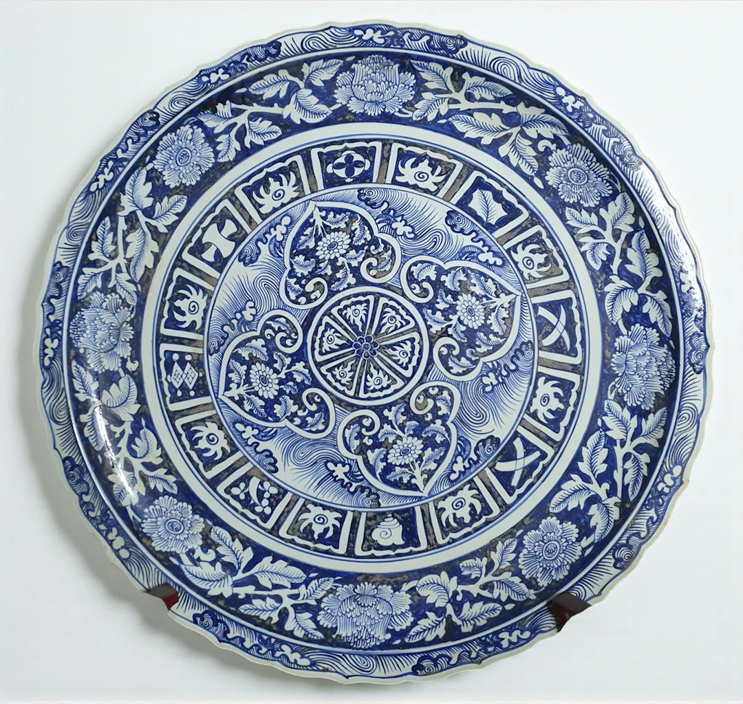 Monumental 19th century Chinese porcelain plate