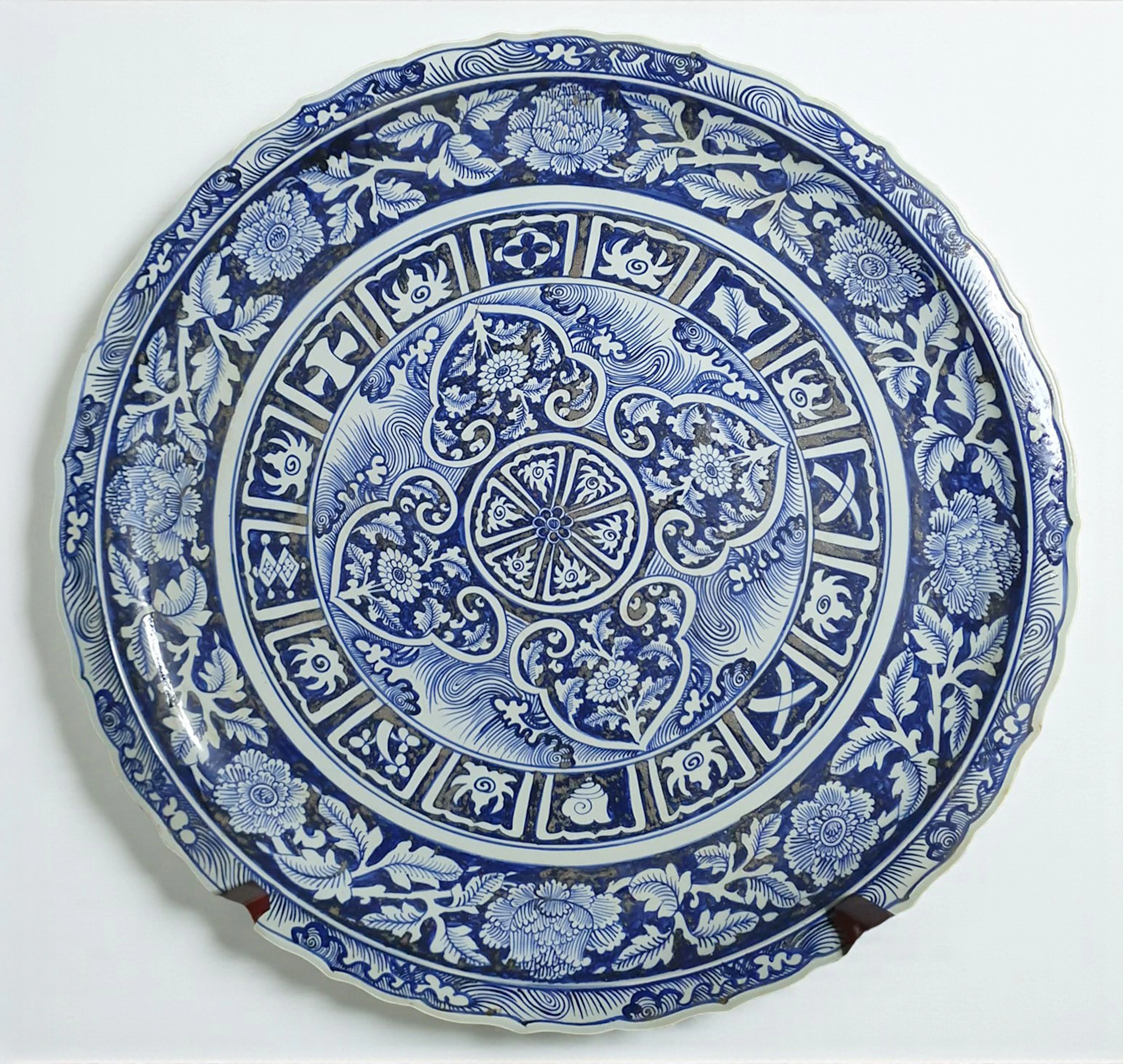 Monumental 19th century Chinese porcelain plate