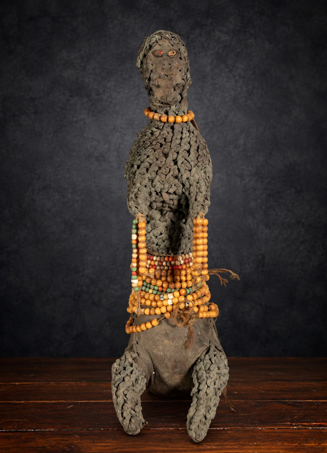 Kirdi fetish from Cameroon with necklaces - African Art - Late 19th