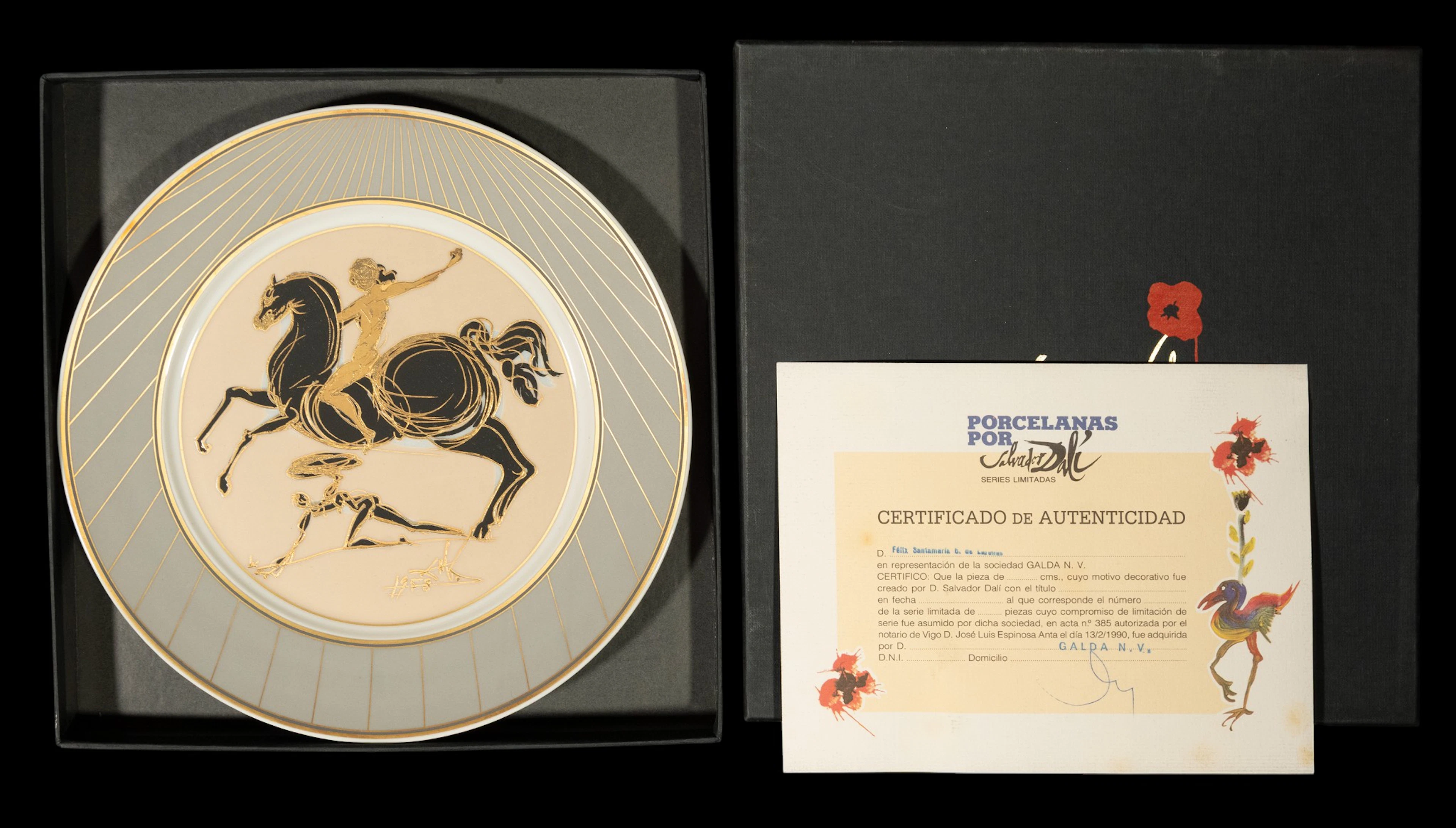 Salvador Dalí plate, 20th century - With box and certificate