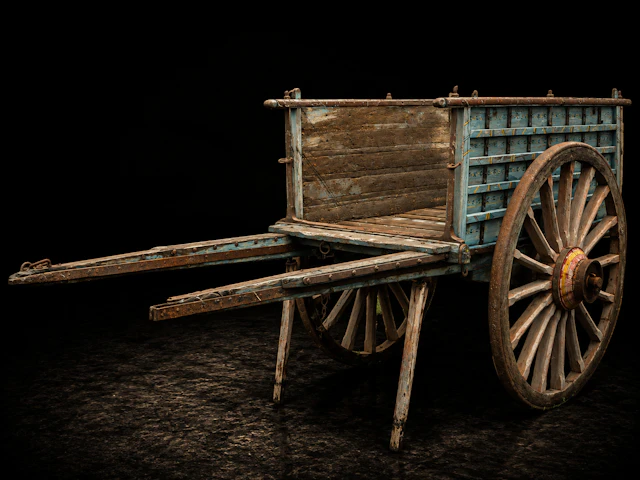 Rural farming cart, Spanish Popular School, 19th century
