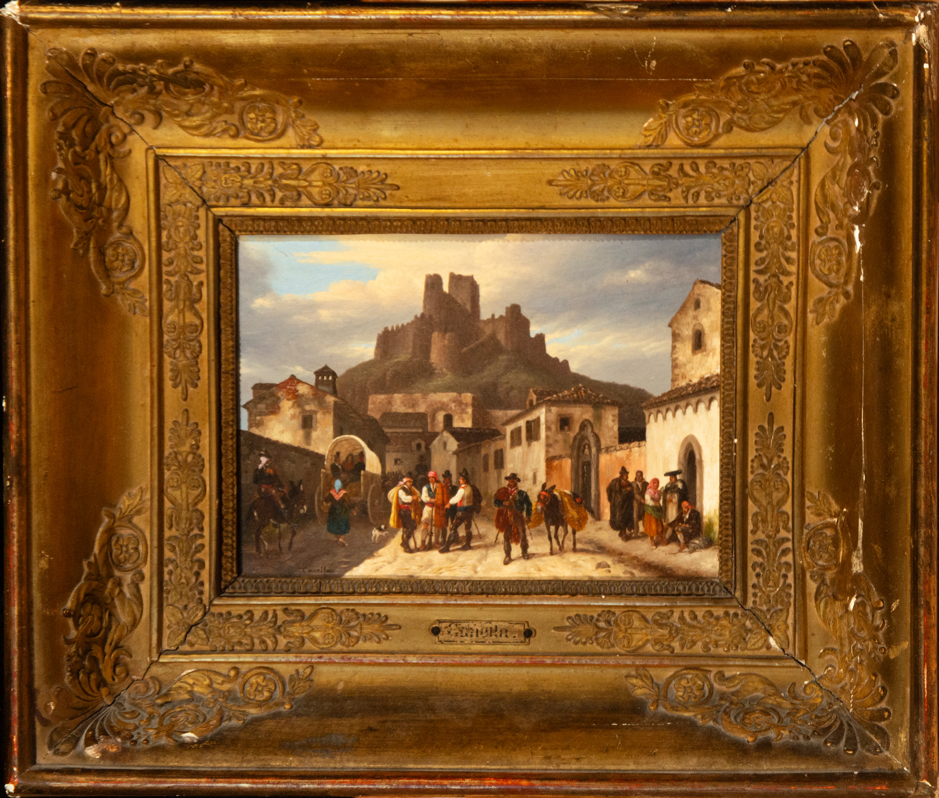 View of the city of Almansa with the castle in the background. Giuseppe