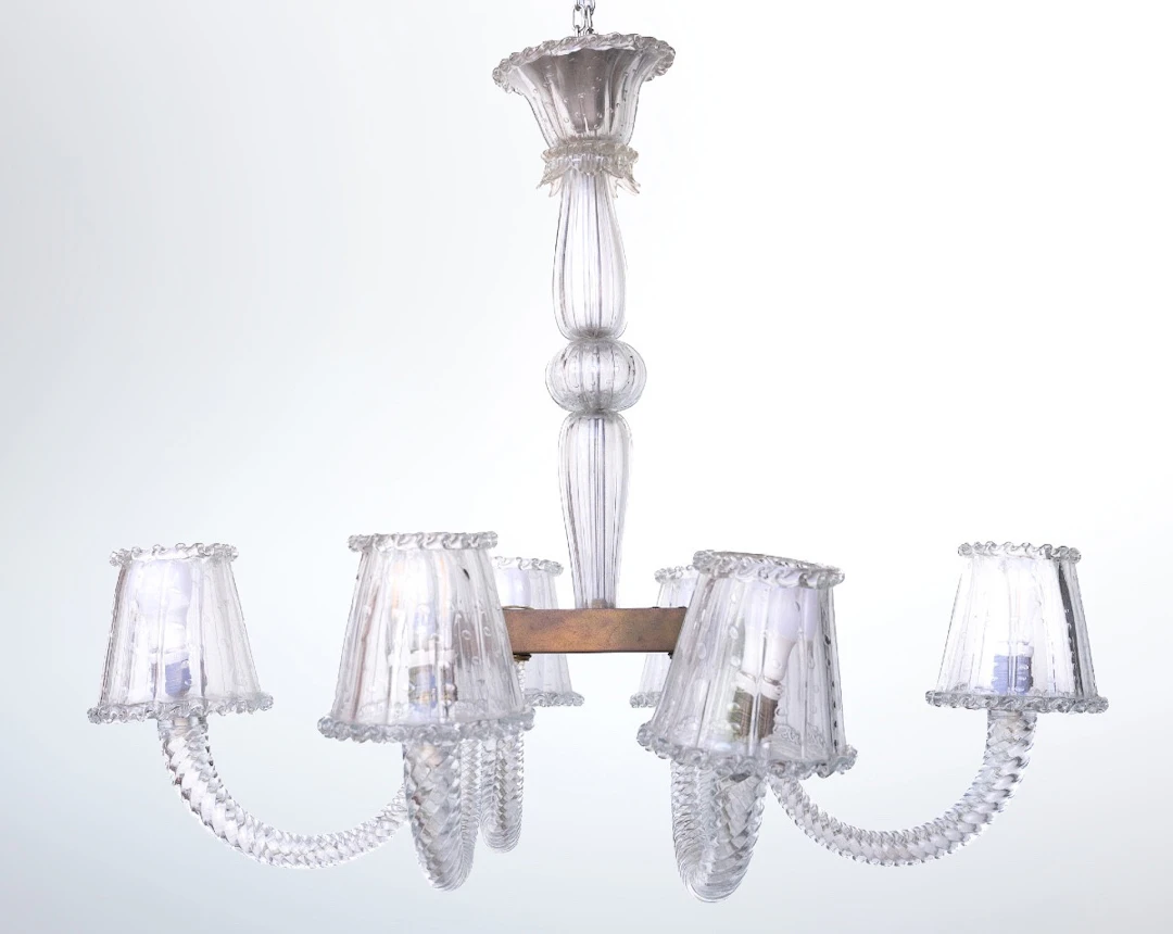 Fratelli Toso – Murano glass chandelier, Venice, 1930s–1940s