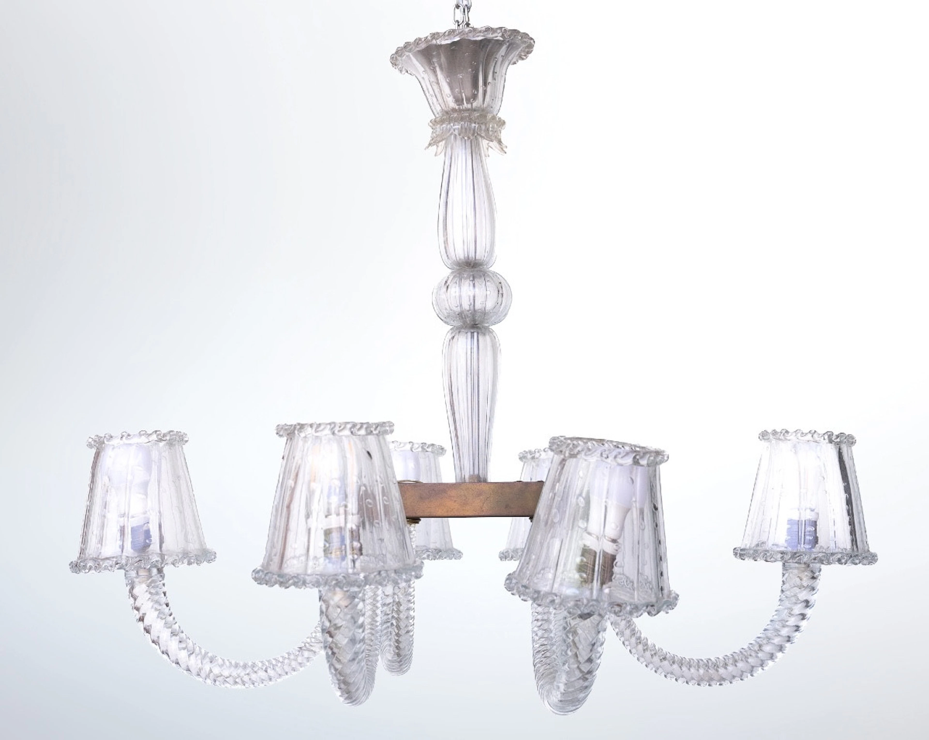 Fratelli Toso – Murano glass chandelier, Venice, 1930s–1940s