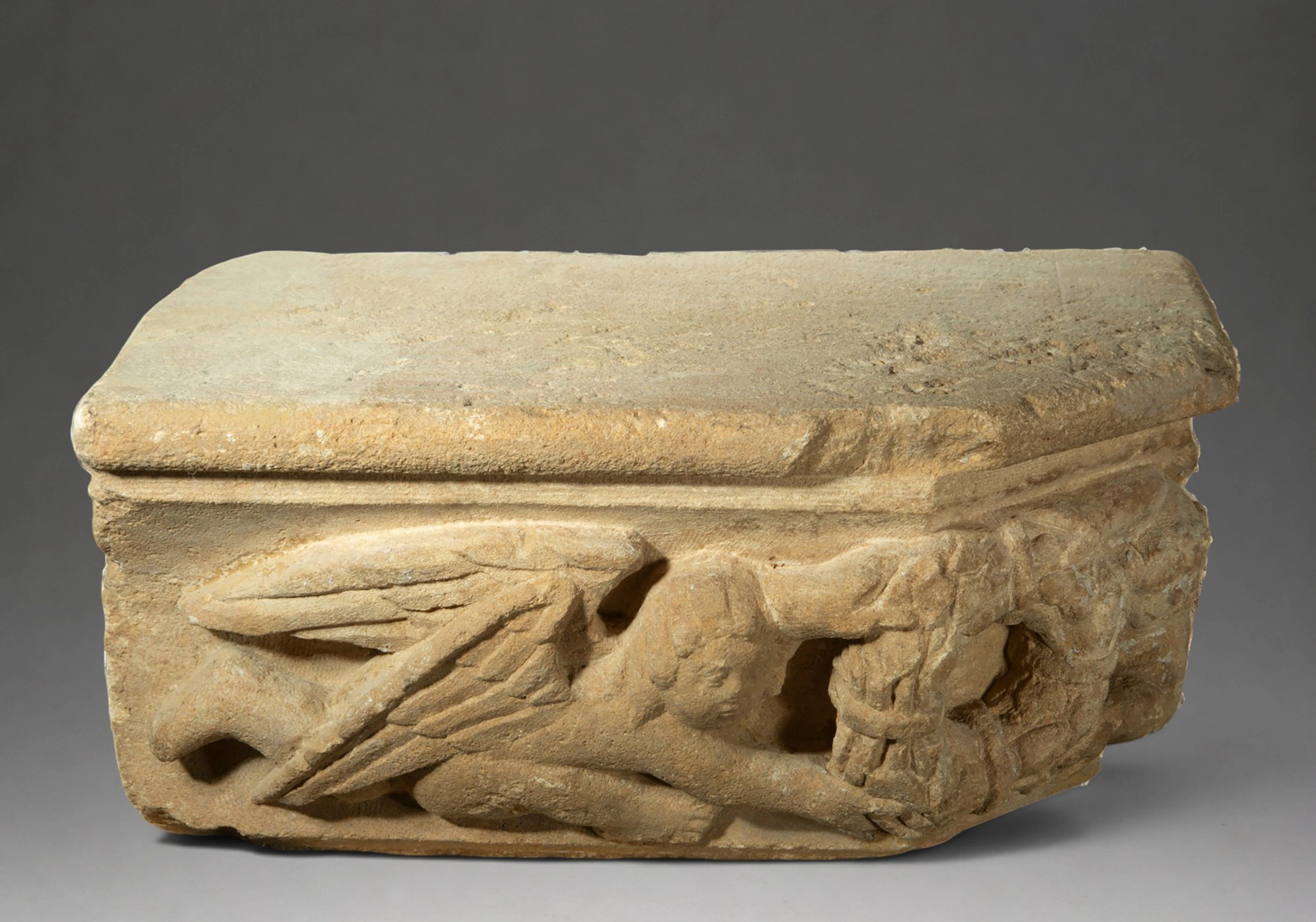 Rectangular architectural element carved in limestone, France, 15th-16th