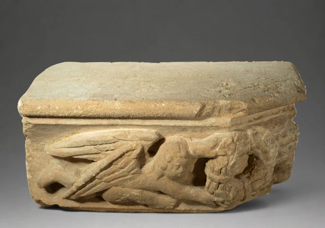 Rectangular architectural element carved in limestone, France, 15th-16th