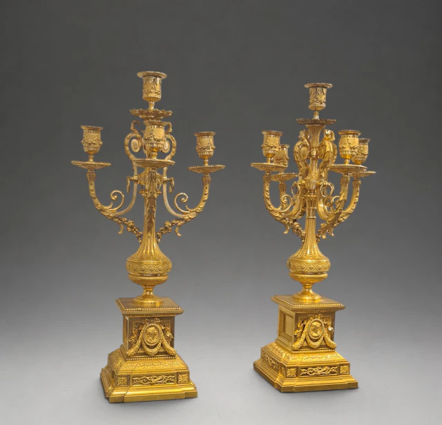 Monumental Pair of Napoleon III Candelabras - 1850-70