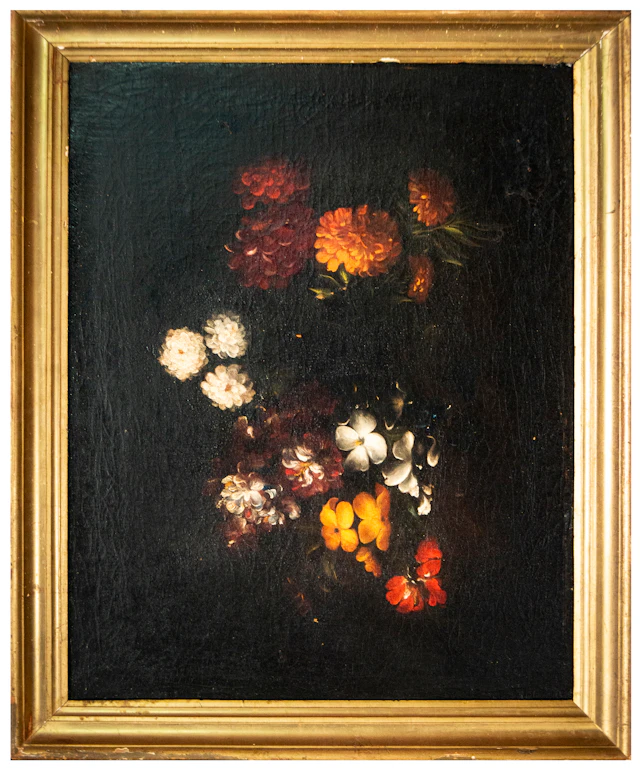 Still life of flowers in vertical composition – Flemish School – early