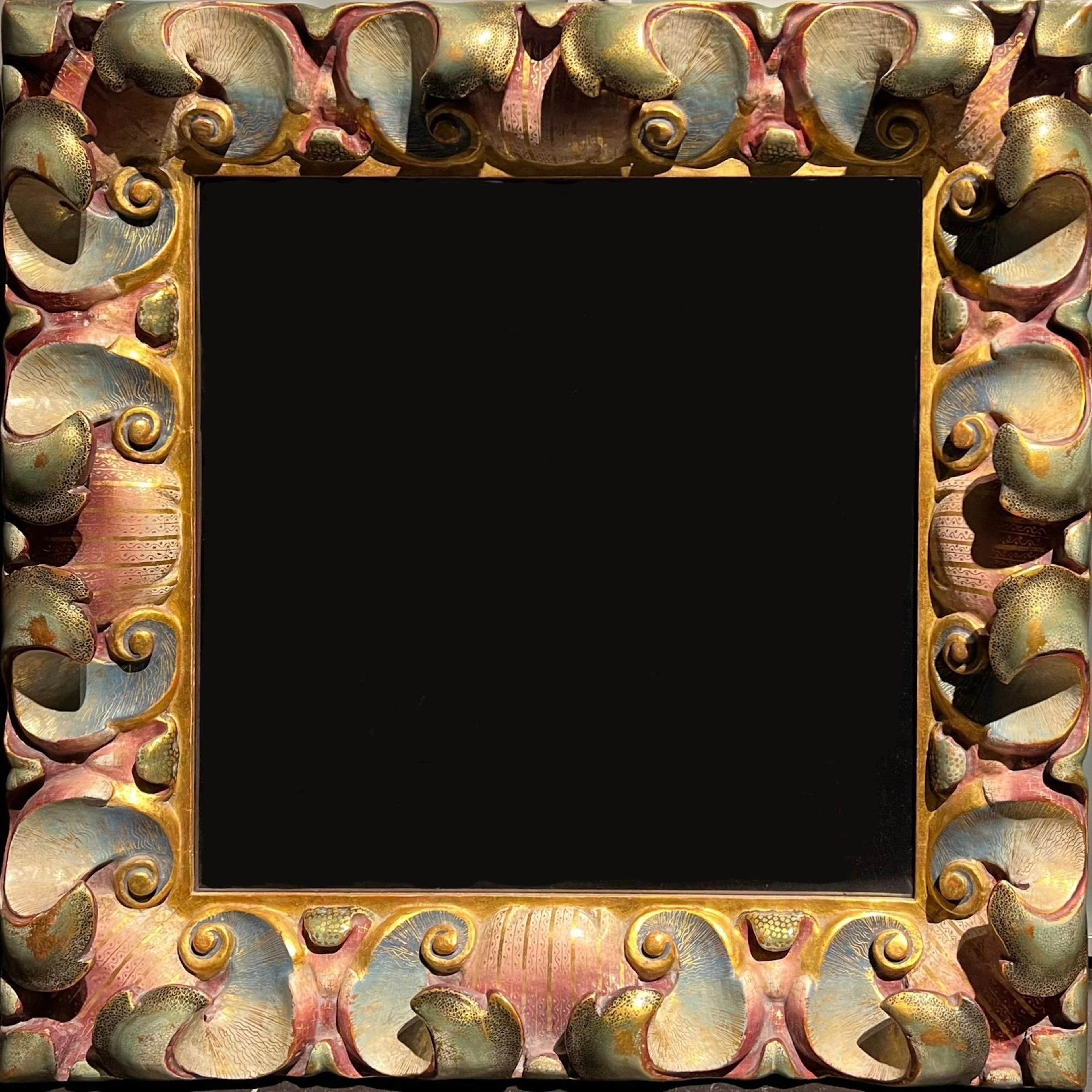 MAGNIFICENT SPANISH BAROQUE FRAME TRANSFORMED INTO MIRROR - 18TH - 19TH CENTURY