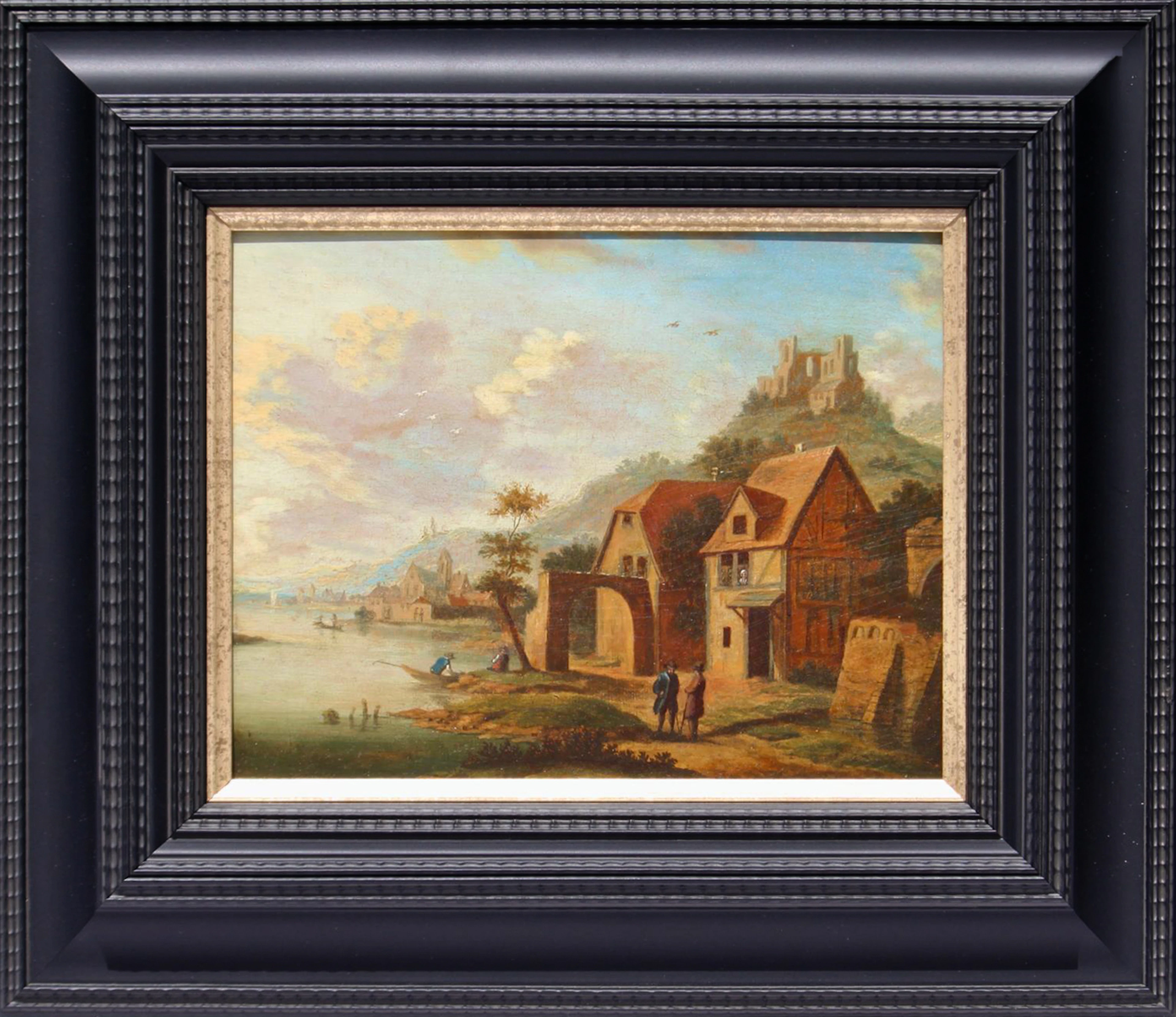 19th Century Dutch School - Waterside Village