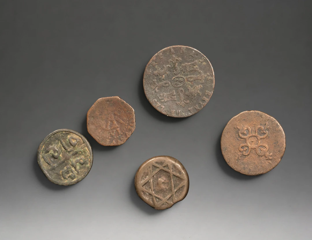 SILVER - COINS - LOT 5 MOROCCAN ZELUS