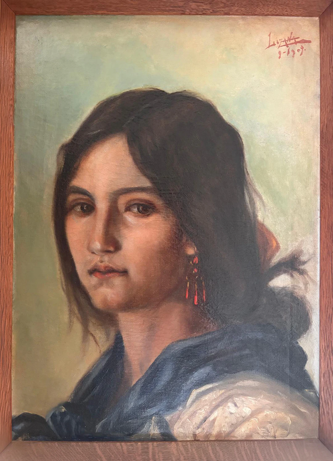 Lizana 1909 - Young Lady with Corals, Murcian painter