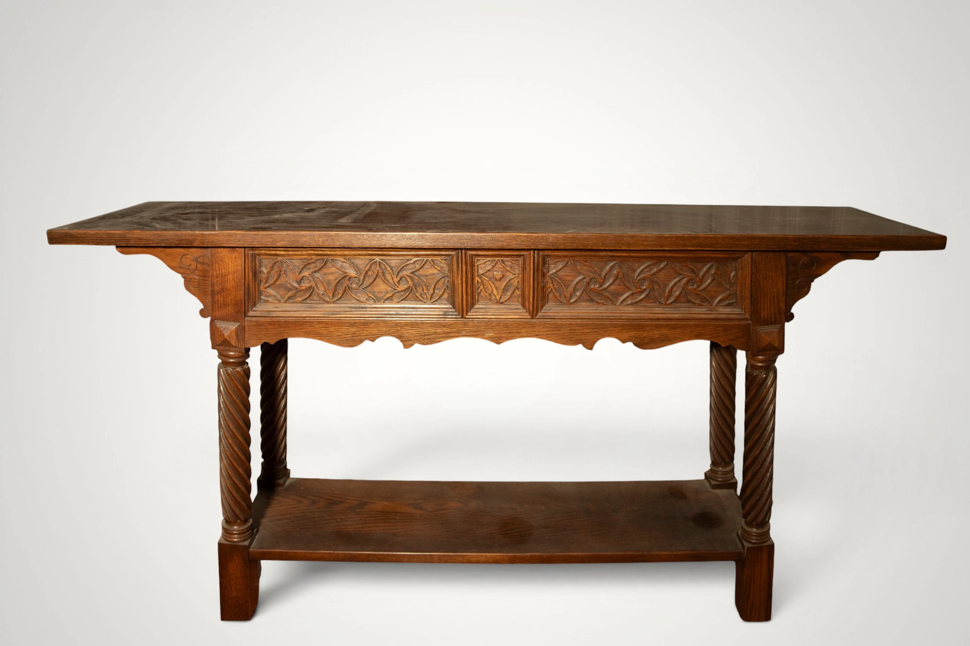 Catalan "Arts i Oficis" Hall Table in Neo-Gothic Style