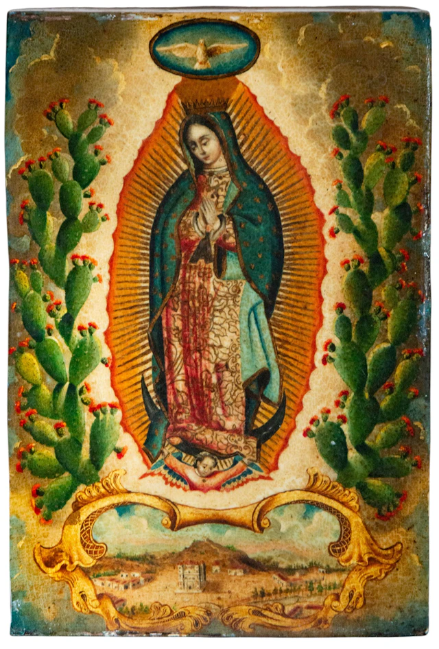 Virgin of Guadalupe – Mexican Colonial School – 18th Century