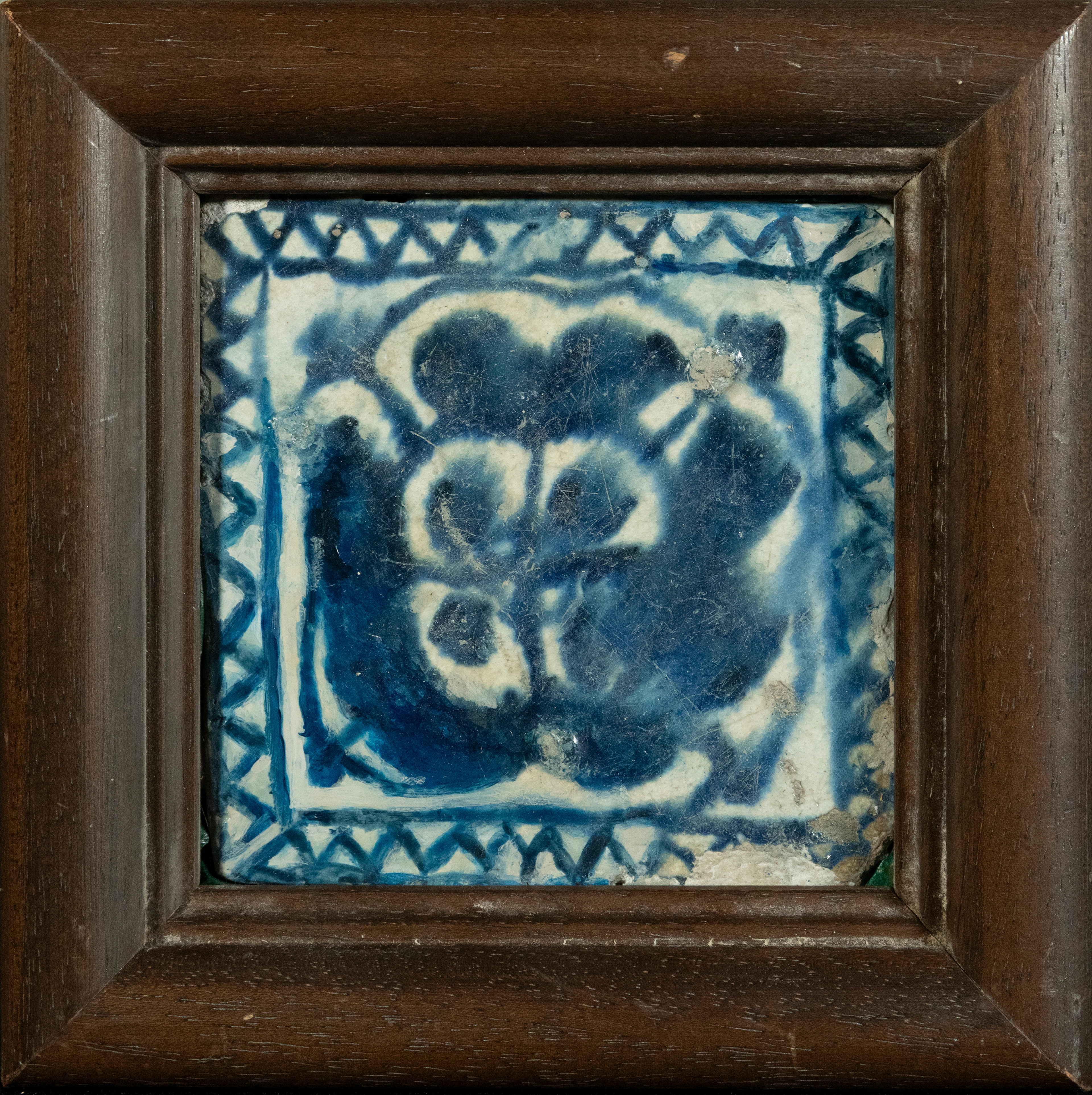15th century GOTHIC TILE 10.5 X 10.5 cm
