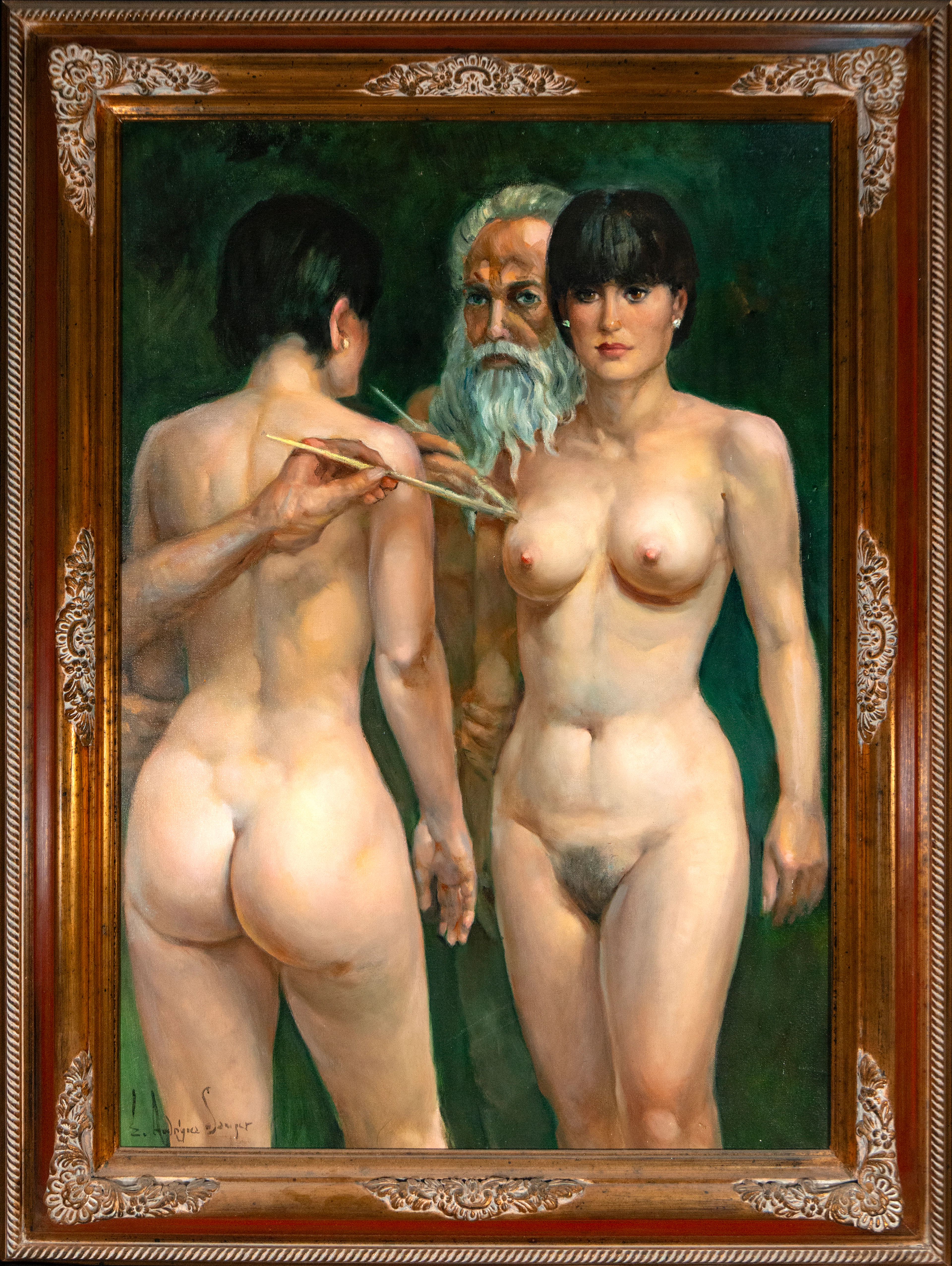 Nude in the Mirror, RODRIGUEZ SAMPER – Spanish School – second half