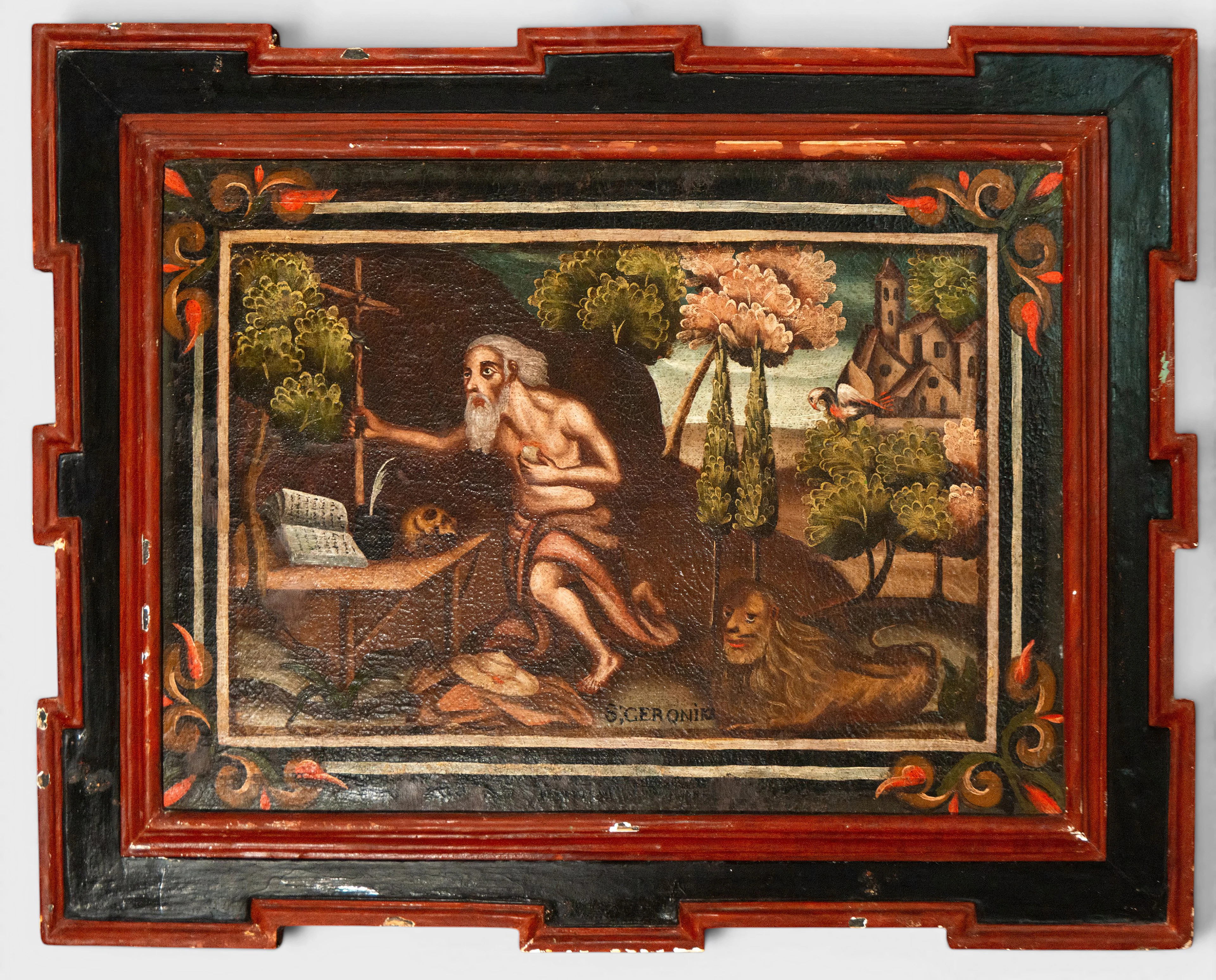 Saint Jerome the Penitent - Mexican Colonial School - 17th Century