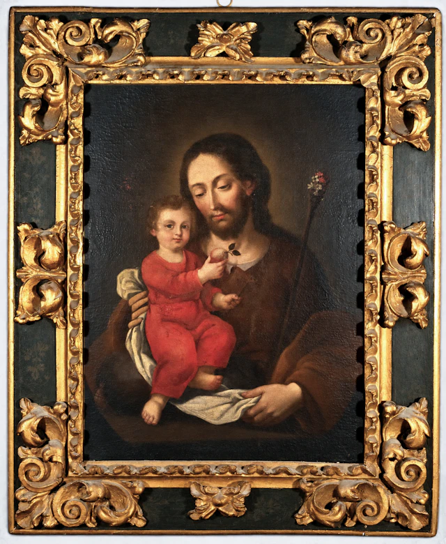 COLONIAL SCHOOL, NEW GRANADA - SAINT JOSEPH WITH CHILD, 18TH CENTURY